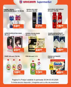 Ofertele Unicarm valabile de la 30.04.2026 | Pagină: 9 | Produse: Kısırlaştırılmış Kedi Maması, Pomelo, Balsam, Cremă depilatoare