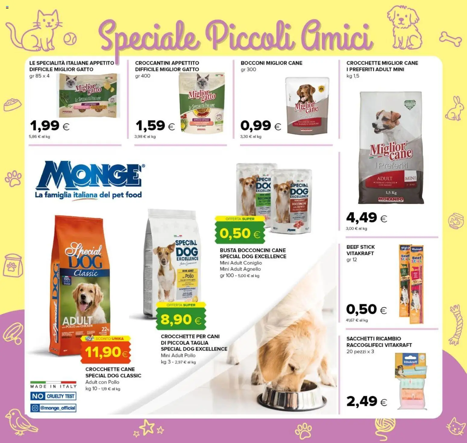 Volantino Oasi del 22/10/2026 | Pagina: 28 | Prodotti: Pollo, Crocchette, Agnello, Specialità