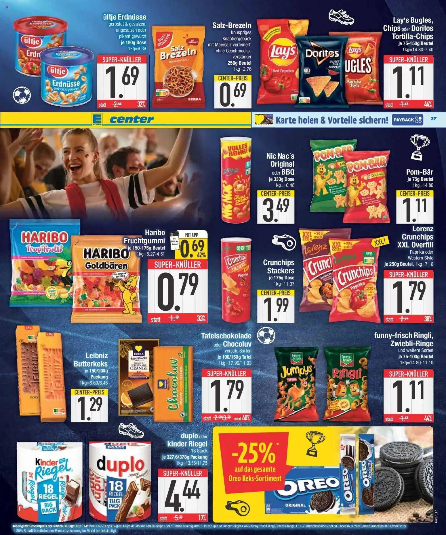 E center Wochenangebote – gültig ab 29.06.2026 | Seite: 17 | Produkte: Haribo, Paprika, Verstärker, Chips