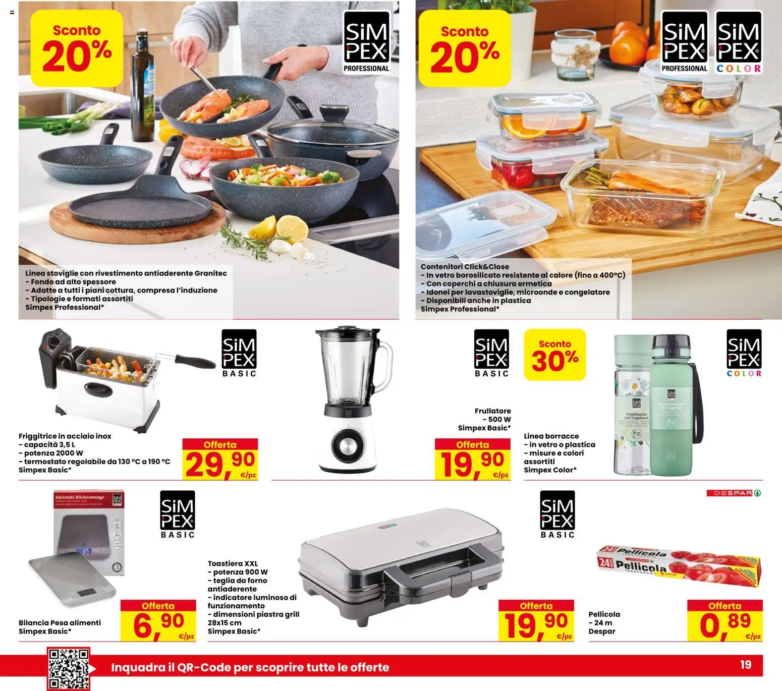 Volantino Eurospar del 11.06.2026 | Pagina: 19 | Prodotti: Teglia, Frullatore, Congelatore, Forno