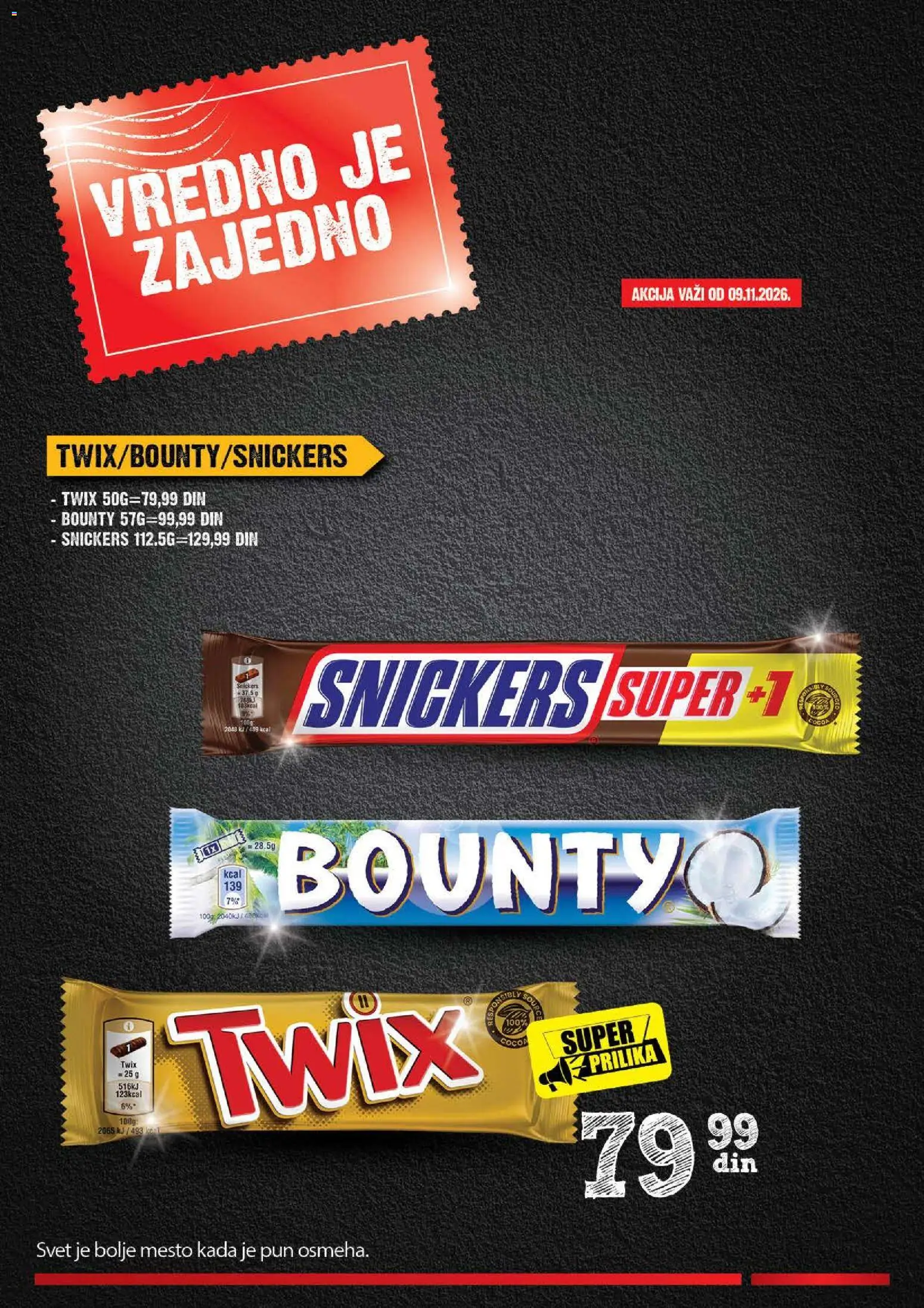 Roda katalog - važi od 26.10.2026 | Strana: 25 | Proizvode: Snickers, Twix, Bounty