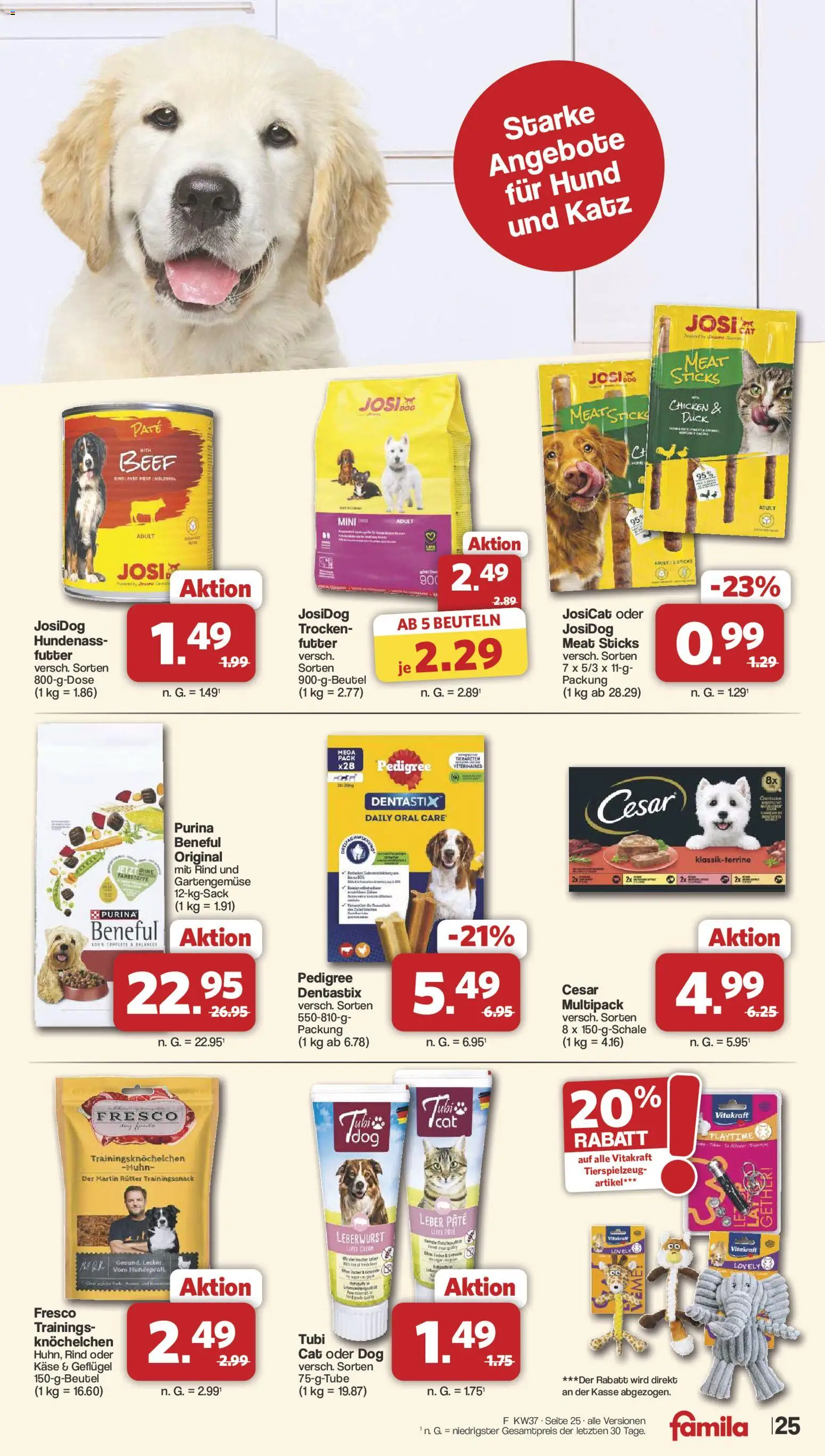 Famila Nordwest Prospekt – gültig ab 07.09.2026 | Seite: 27 | Produkte: Käse, Pedigree