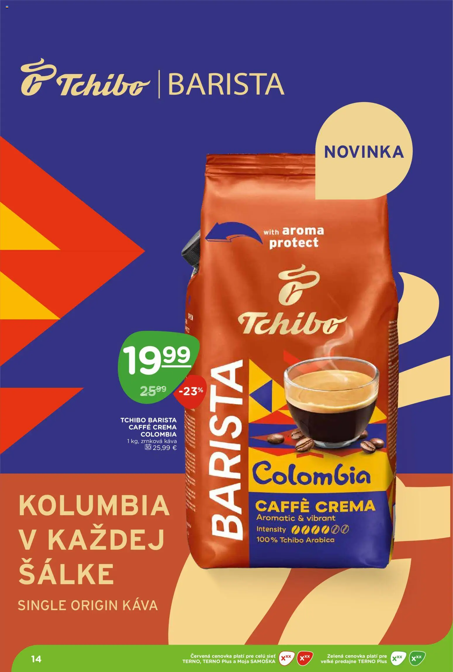Nové Terno akcie – leták je platný od 03.09.2026 | Strana: 14 | Produkty: Káva, Barista, Zrnková káva