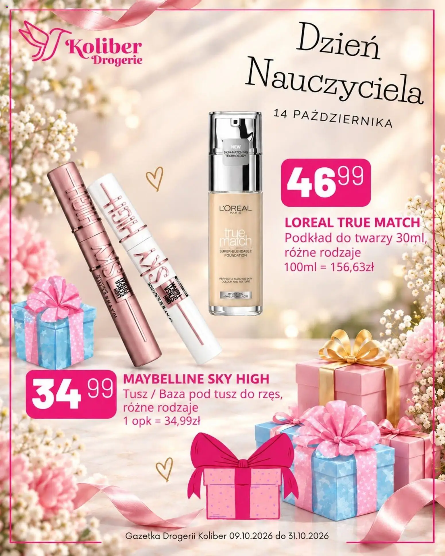 Koliber gazetka - Dzień Nauczyciela od 09.10.2026 | Strona: 1 | Produkty: Podkład do twarzy