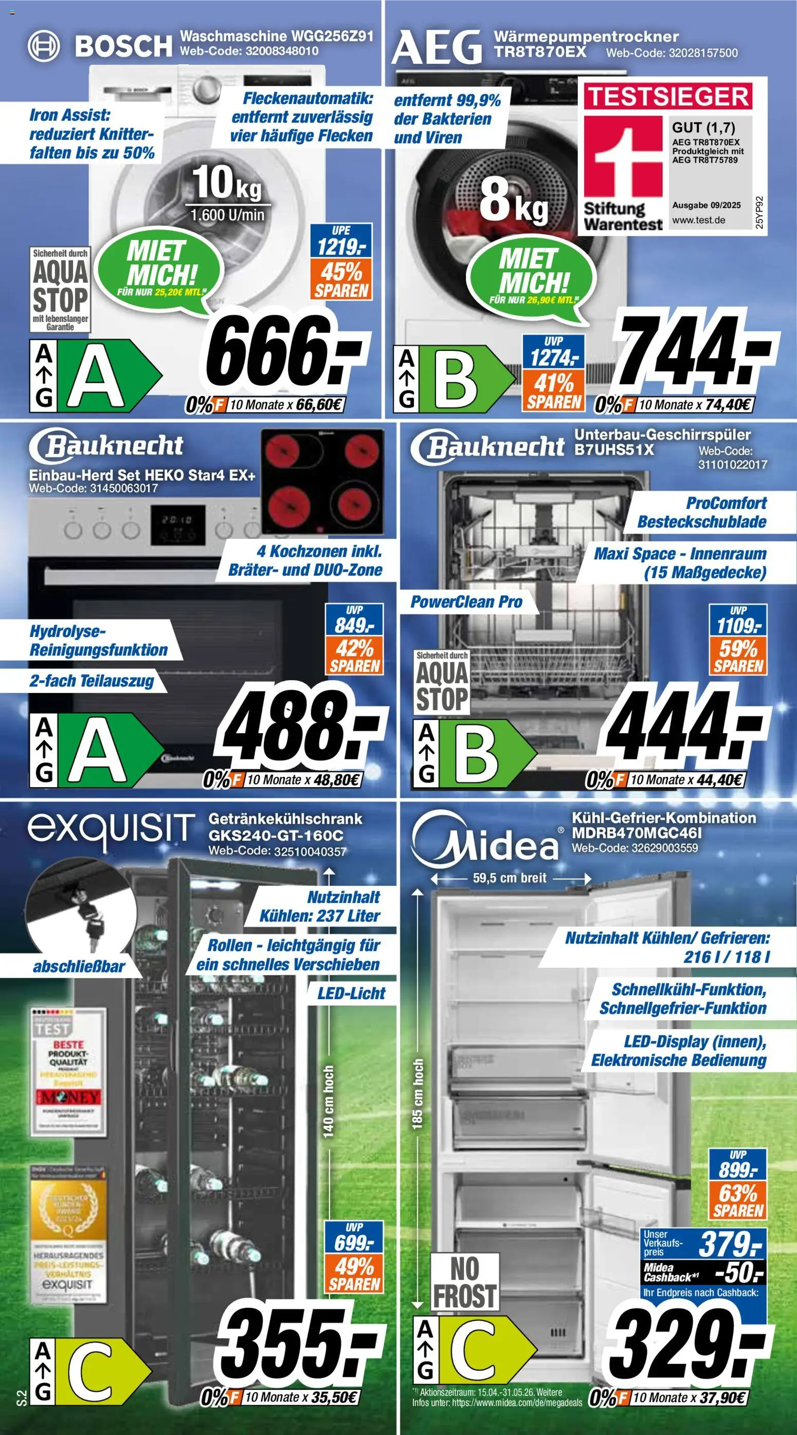 Expert Prospekt 	 – gültig ab 18.05.2026 | Seite: 2 | Produkte: AEG, Waschmaschine, Kühlgefrierkombination, Reis