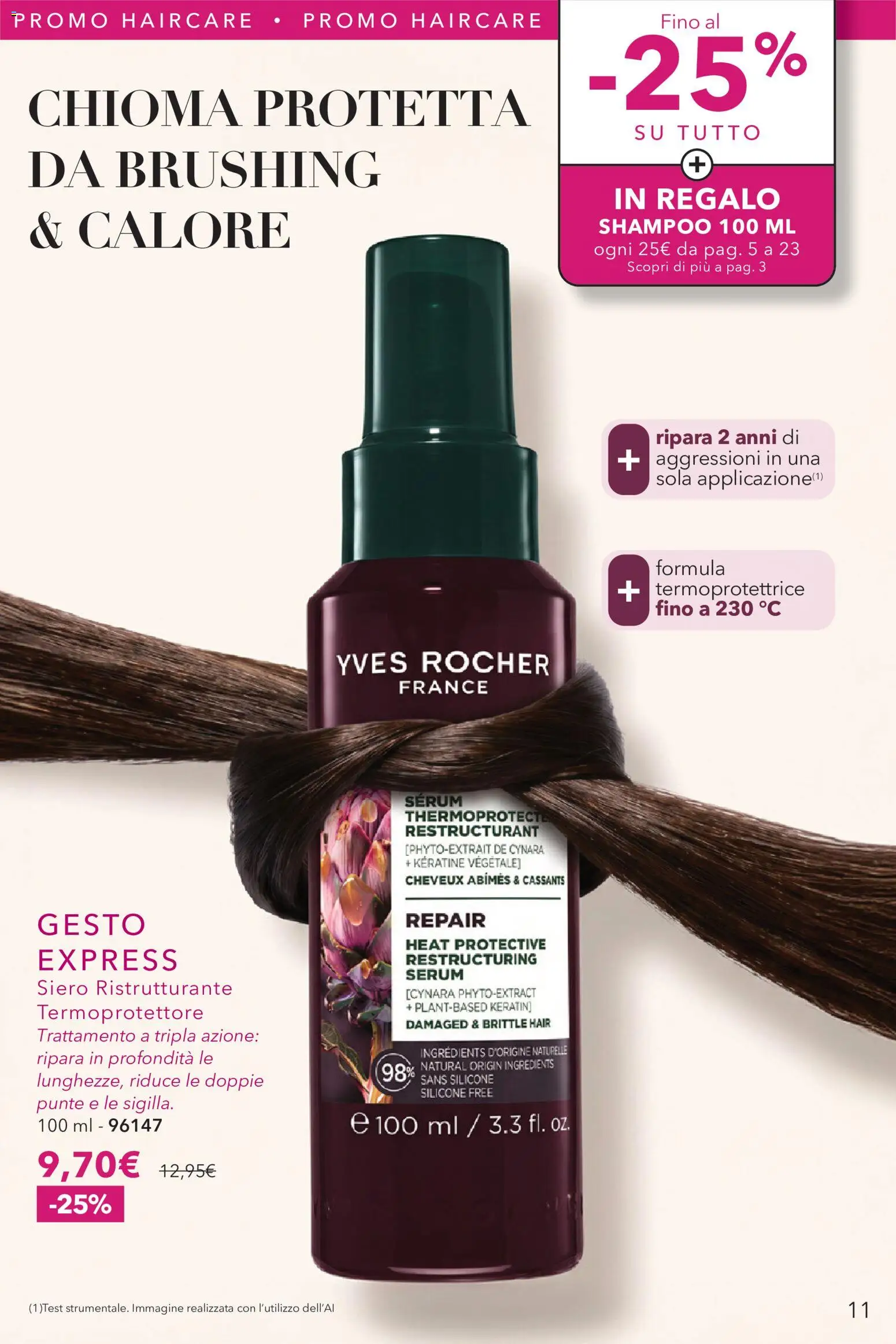 Volantino Yves Rocher del 31/08/2026 | Pagina: 11 | Prodotti: Shampoo, Silicone