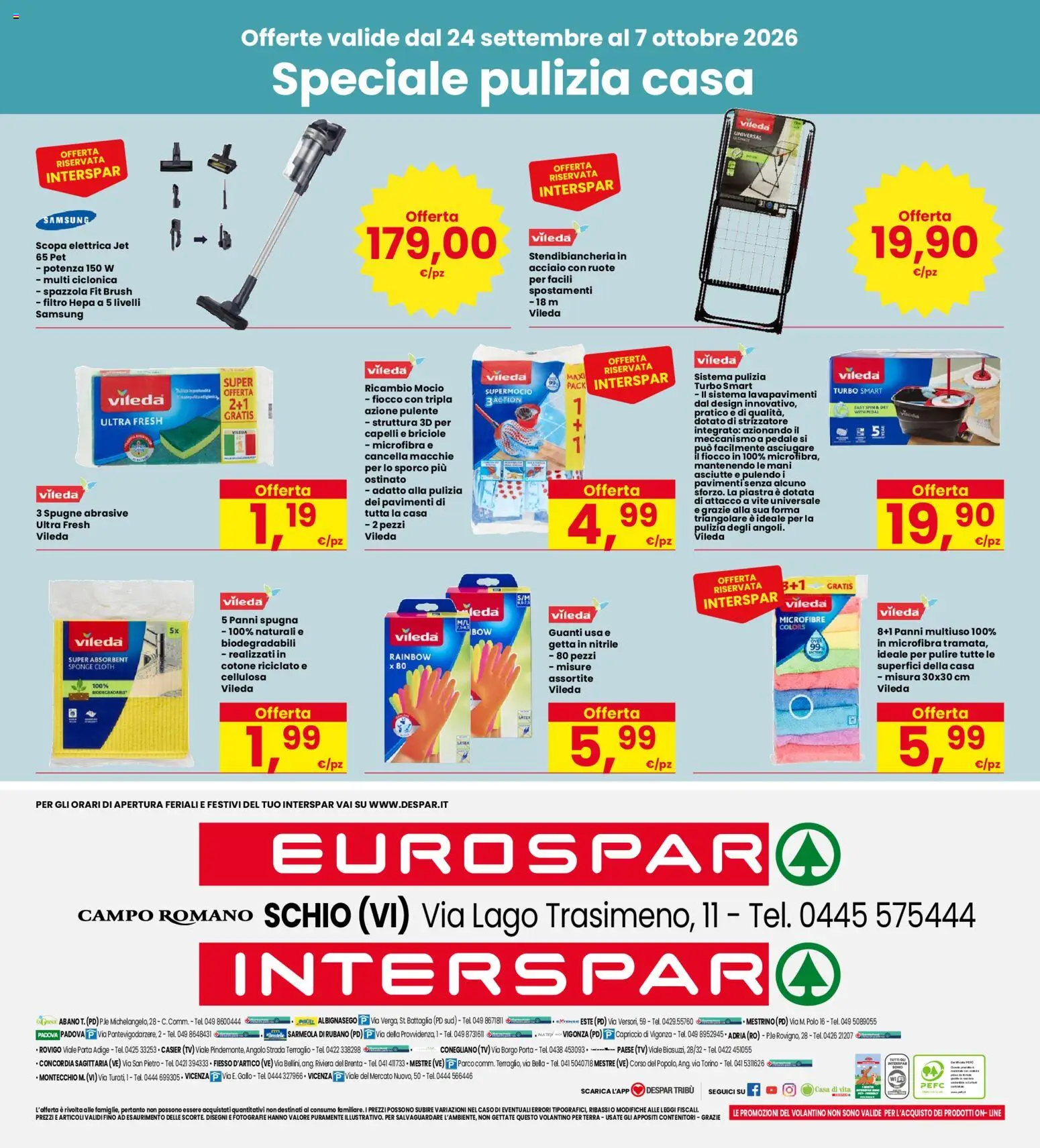 Volantino Eurospar del 24/09/2026 | Pagina: 40 | Prodotti: Spazzola, Spugna, Guanti, Terra