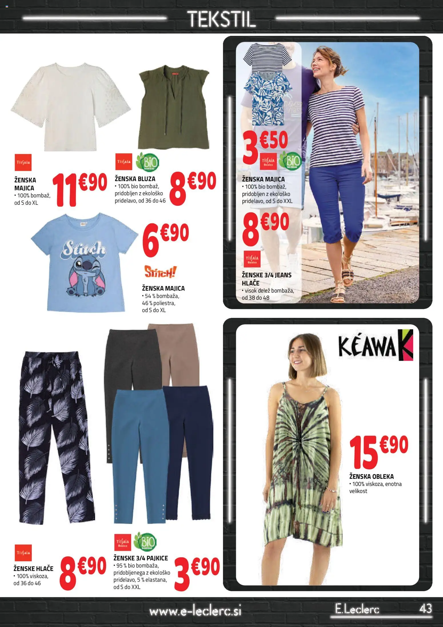 Novi E.leclerc katalog ponudbe – veljaven od 13.05.2026 | Stran: 3 | Izdelki: Pajkice, Majica, Bluza, Hlace
