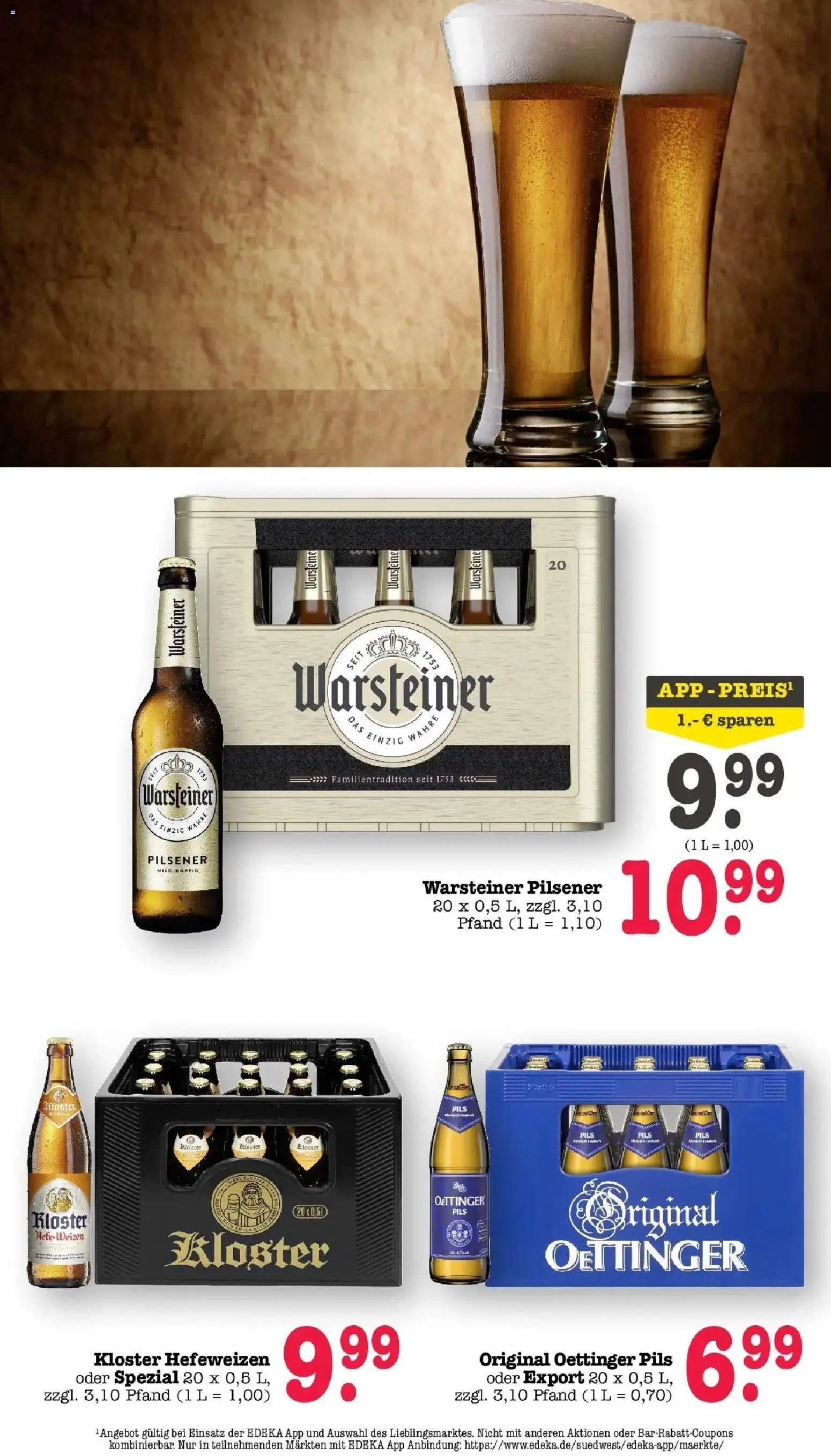 Edeka Prospekt Karlsruhe – gültig ab 27.07.2026 | Seite: 46 | Produkte: Pils, Oettinger, Warsteiner