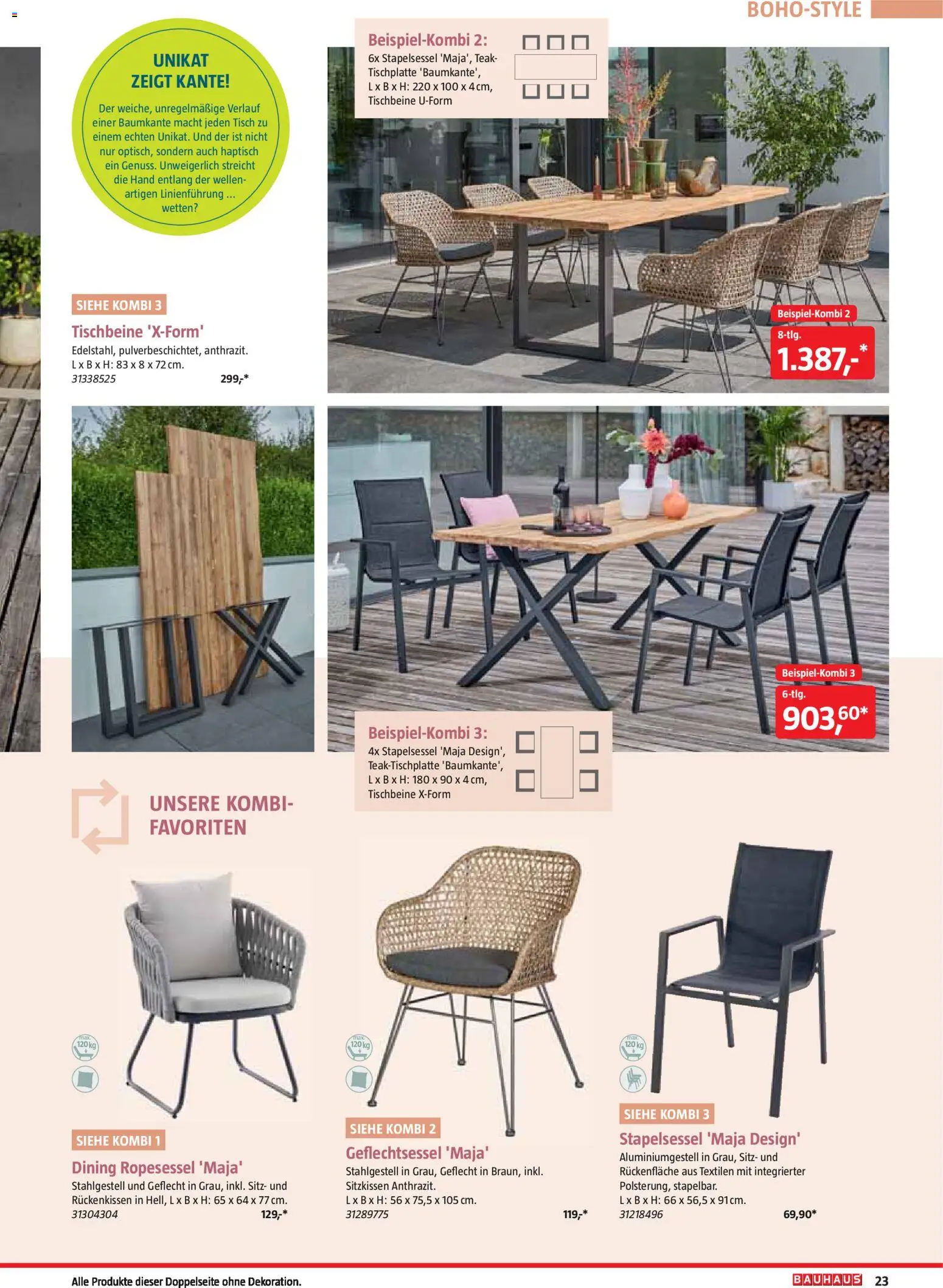 Bauhaus Freizeit im Garten – gültig ab 02.03.2026 | Seite: 23 | Produkte: Tisch