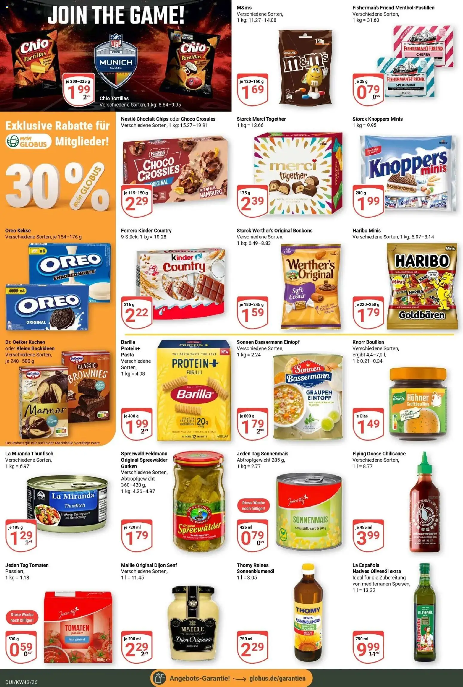 Globus Prospekt Duisburg (ab 19.10.2026) » Angebote online | Seite: 13 | Produkte: Tortillas, M&M's, Zucker, Knoppers