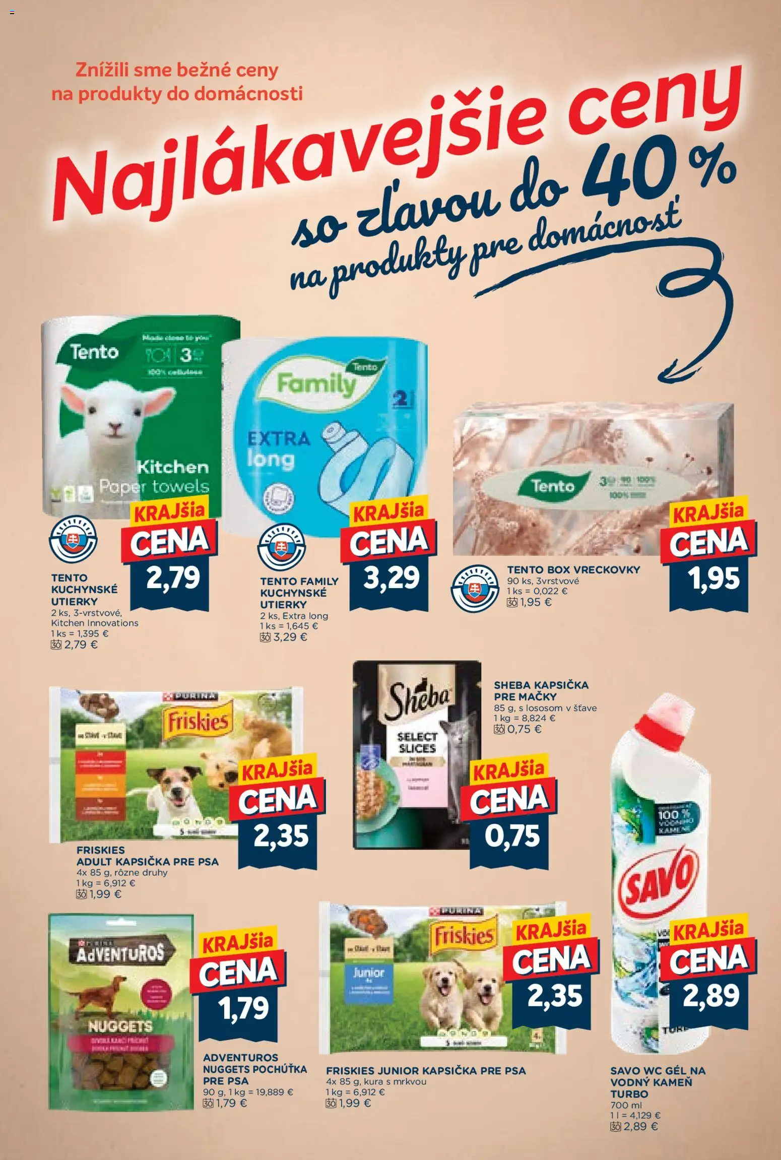 Nové Kraj akcie – leták je platný od 21.05.2026 | Strana: 15 | Produkty: Friskies, Wc, Savo