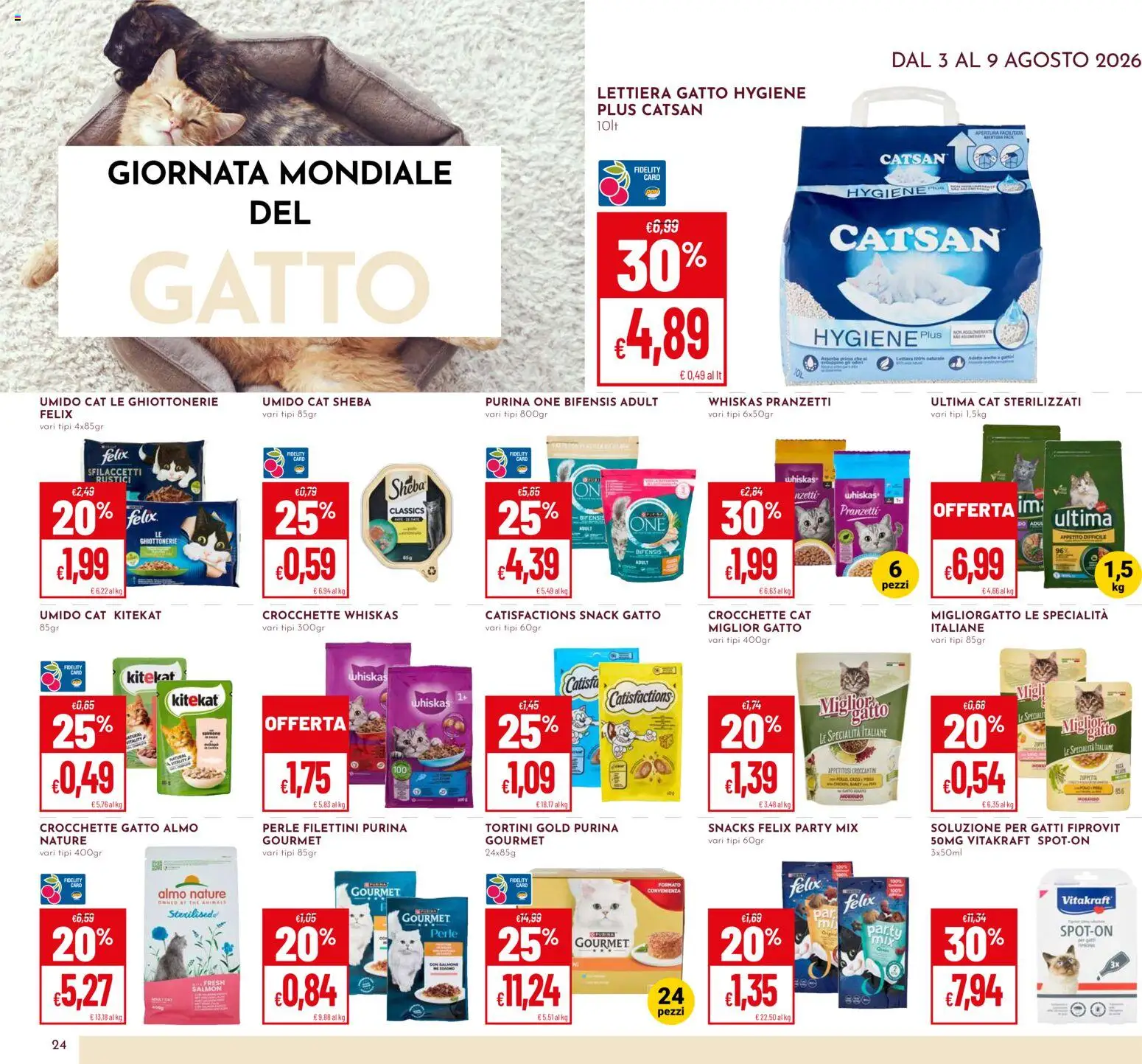 Volantino Pan del 03/08/2026 | Pagina: 24 | Prodotti: Crocchette, Crocchette gatto, Rustici