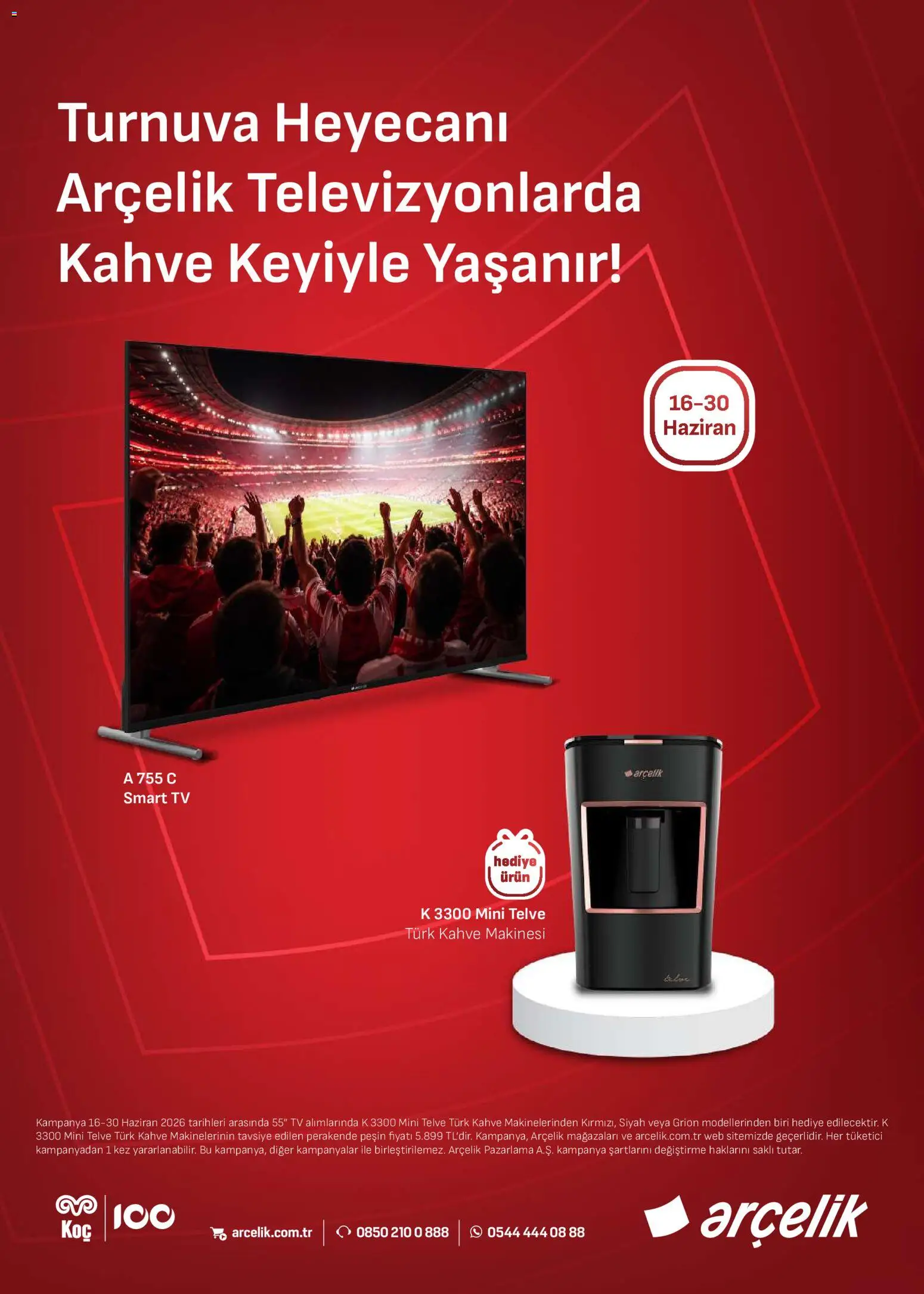 Arçelik - Arçelik Genel Kataloğu - 16 Haziran 2026 tarihinden itibaren geçerlidir | Sayfa: 82 | Ürünler: Kahve, TV, Kahve makinesi