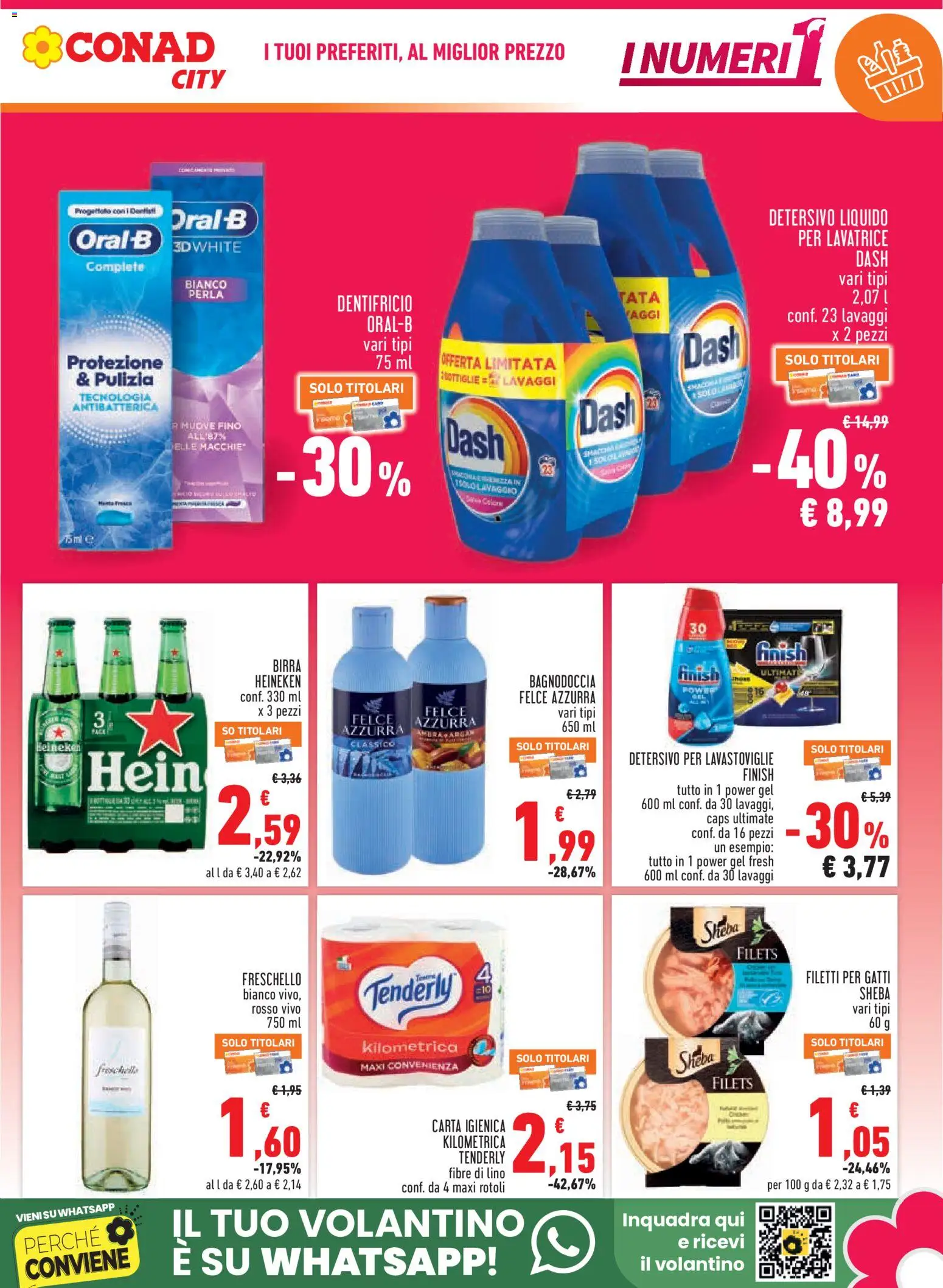 Volantino Conad del 21.05.2026 | Pagina: 5 | Prodotti: Dentifricio, Birra, Detersivo per lavastoviglie, Lavastoviglie