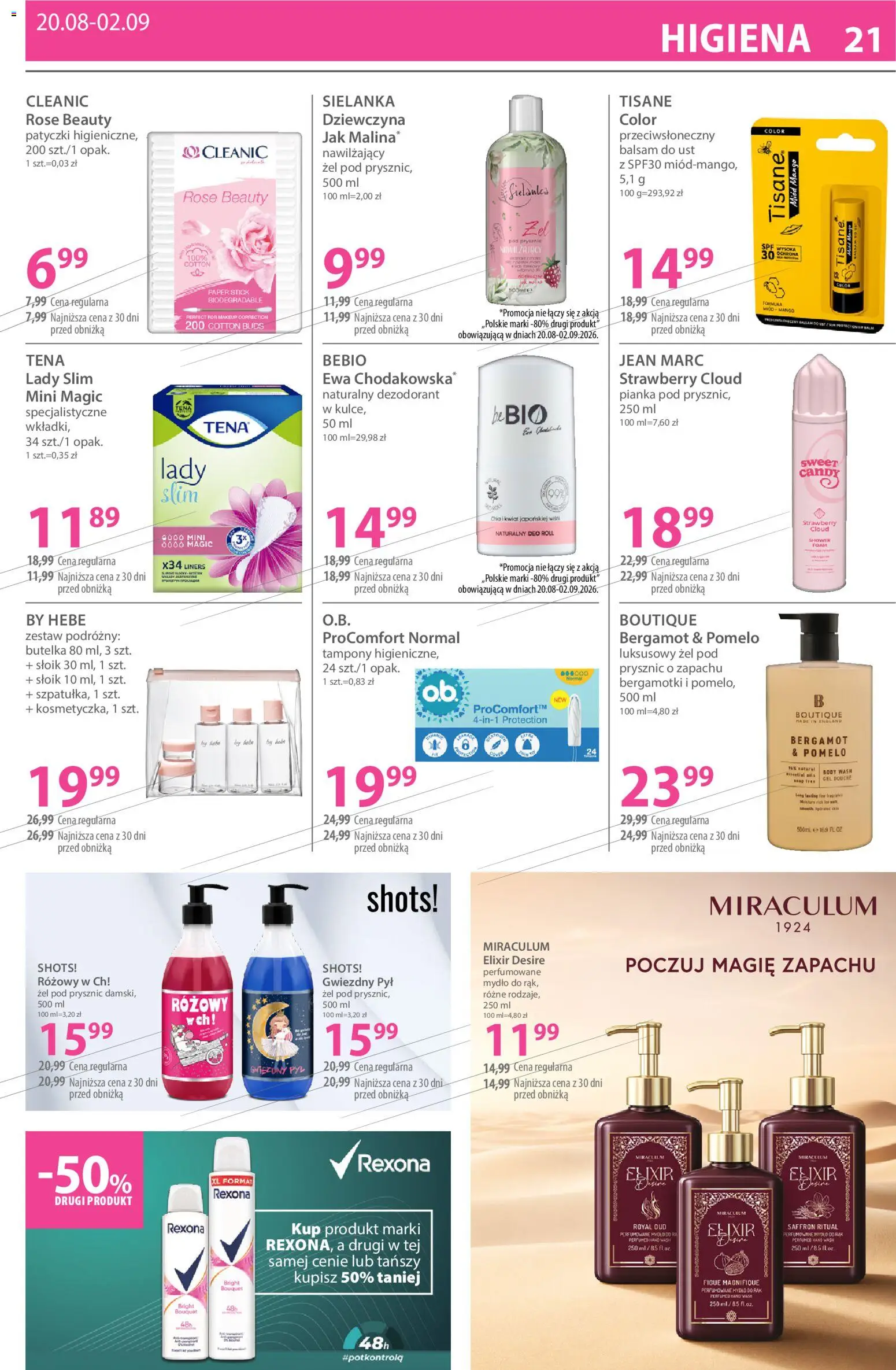 Hebe gazetka od 20.08.2026 | Strona: 21 | Produkty: Mango, Miód, Body, Mydło
