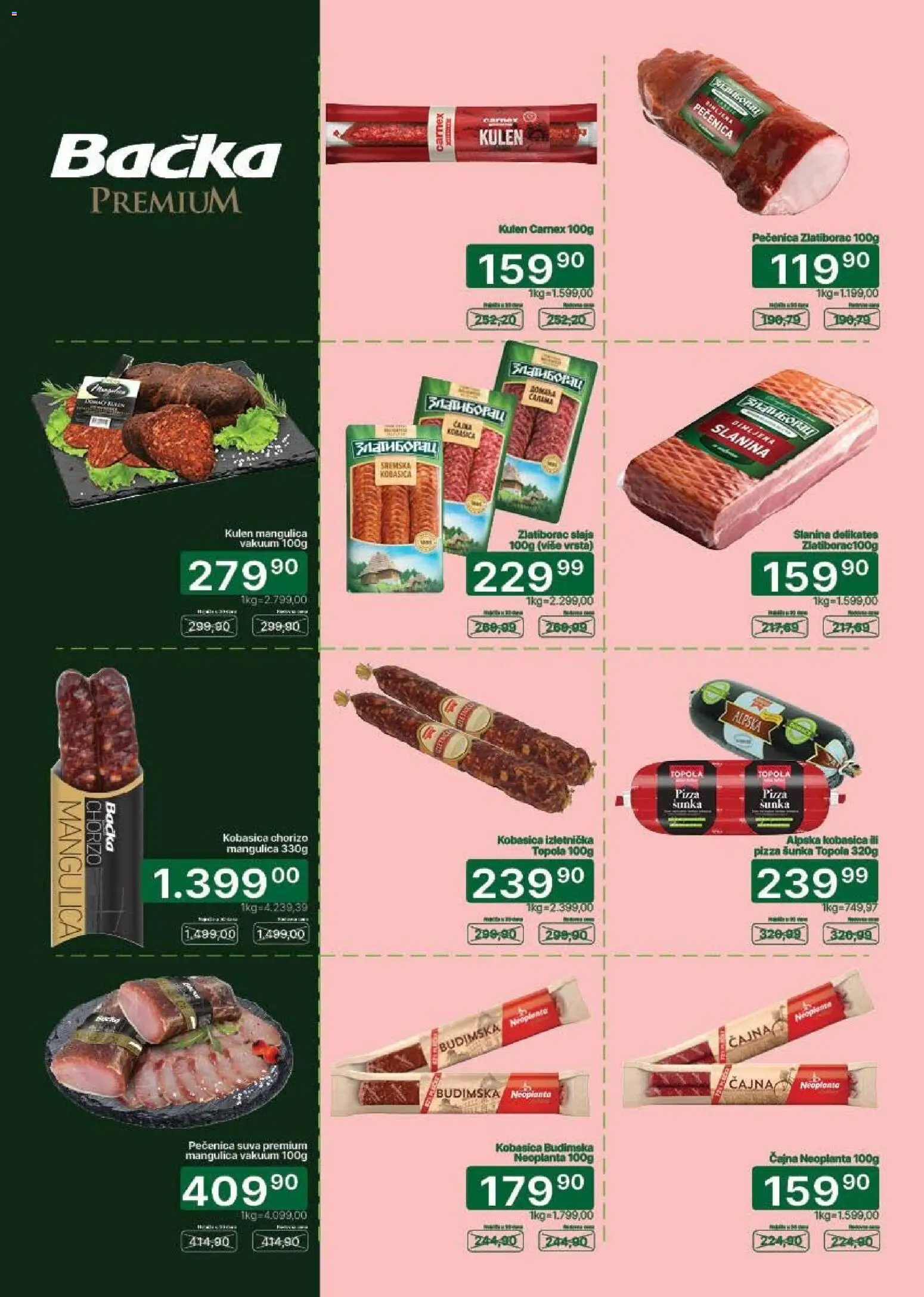Univerexport katalog - važi od 16.09.2026 | Strana: 5 | Proizvode: Kulen, Pizza šunka, Kobasica, Pečenica