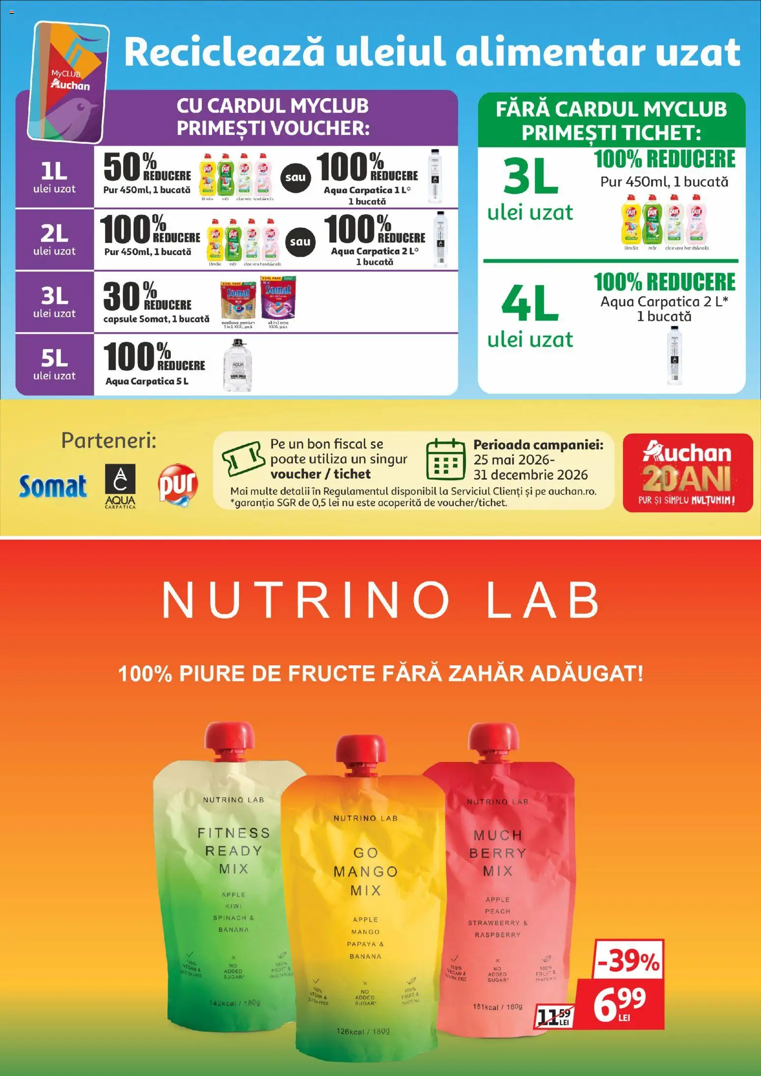 Noul catalog Auchan – valabil de la 30.09.2026 | Pagină: 48 | Produse: Aloe vera, Ulei, Papaya, Fructe
