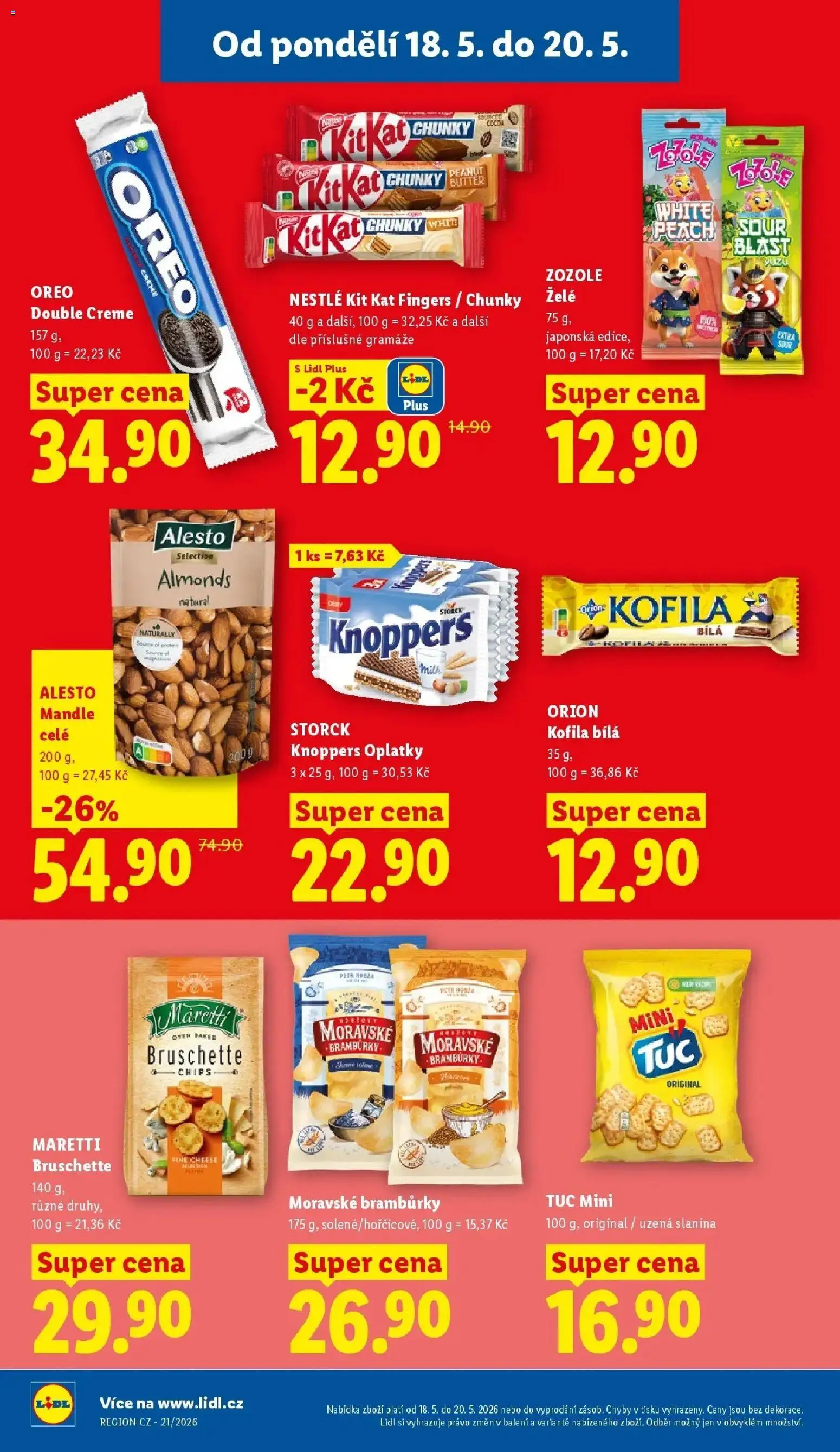 Lidl aktuální leták od 18.05.2026 | Strana: 30 | Produkty: Bramburky, Kofila, Oreo, Oplatky