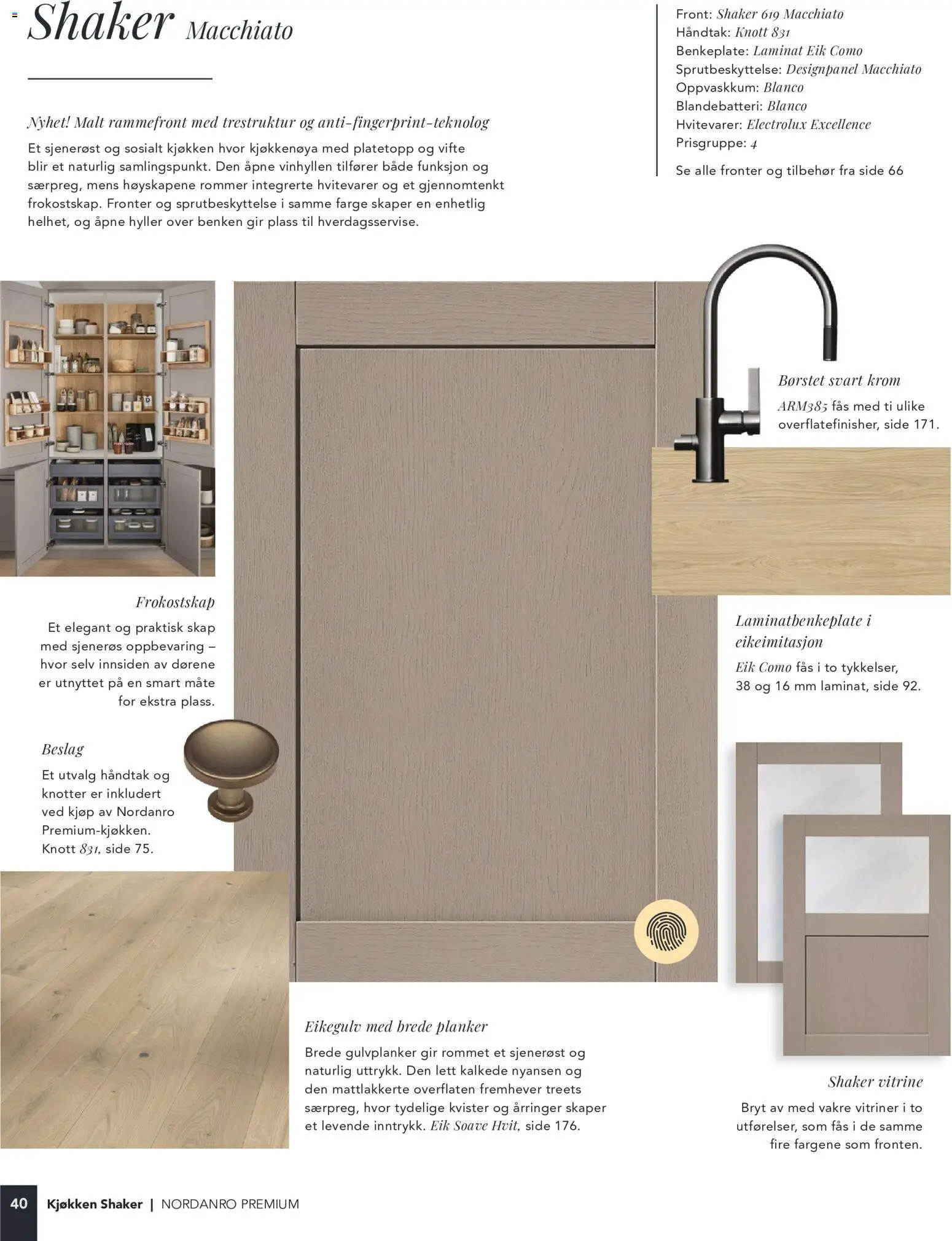 {H1} | Side: 40 | Produkter: Vifte, Blandebatteri, Knotter, Håndtak