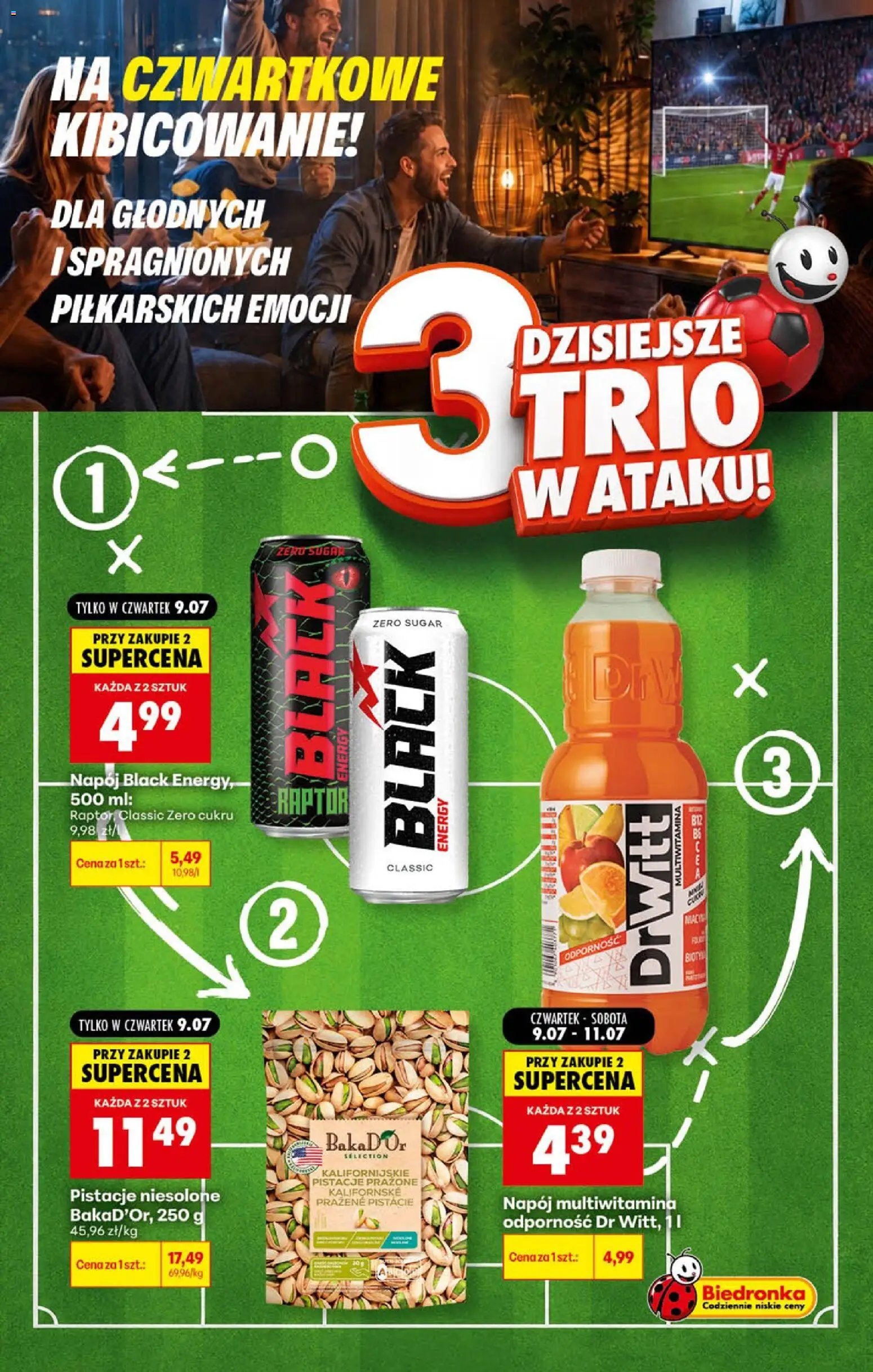 Biedronka Polsko leták - Football oferta od 09.07.2026 | Strana: 1 | Produkty: Pistácie, Drwitt