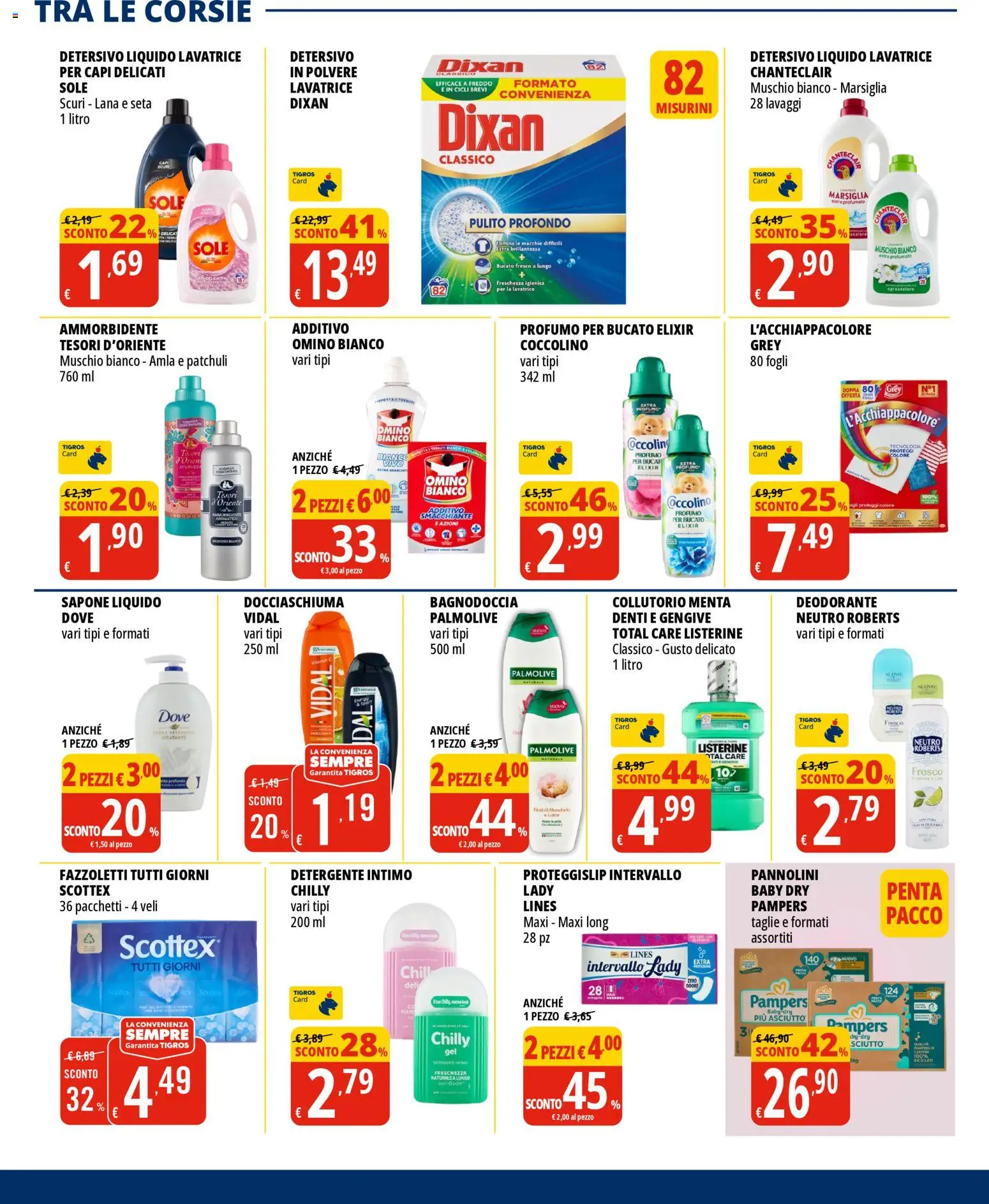 Volantino Tigros del 07.05.2026 | Pagina: 23 | Prodotti: Deodorante, Detergente, Menta, Profumo