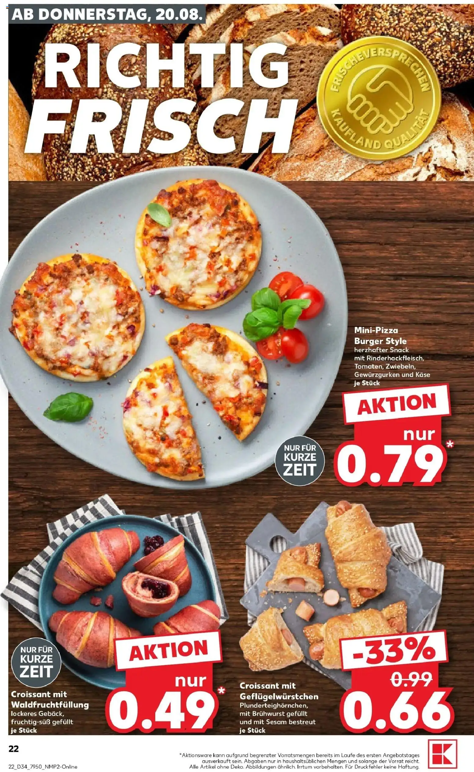 Prospekt Kaufland ab 17.08.2026 » Angebote Online zum Blättern | Seite: 33 | Produkte: Käse, Burger, Croissant
