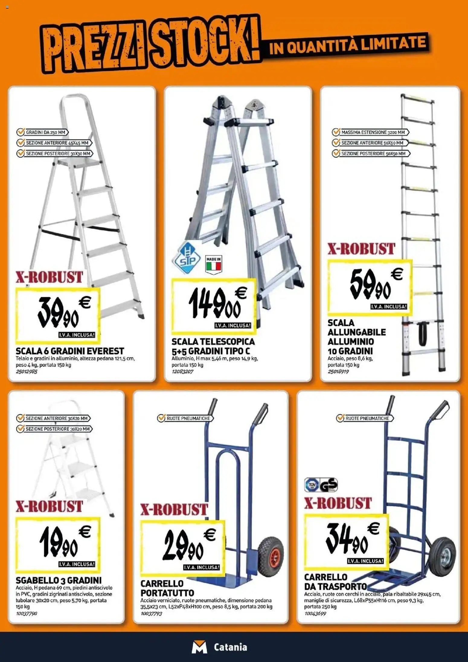 Volantino TECNOMAT del 12.03.2026 | Pagina: 14 | Prodotti: Carrello, Sgabello, Scala, Alluminio