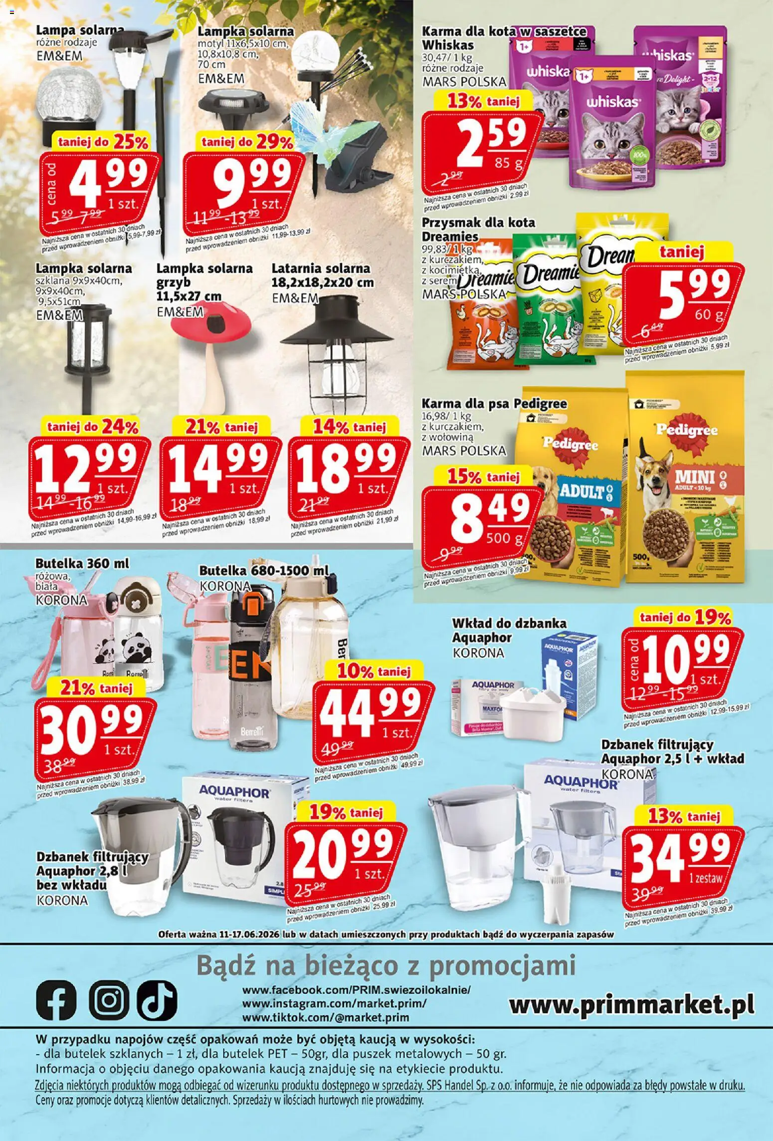 Prim Market gazetka od 11.06.2026 | Strona: 16 | Produkty: Lampa solarna, Lampa, Karma dla psa pedigree, Wołowina
