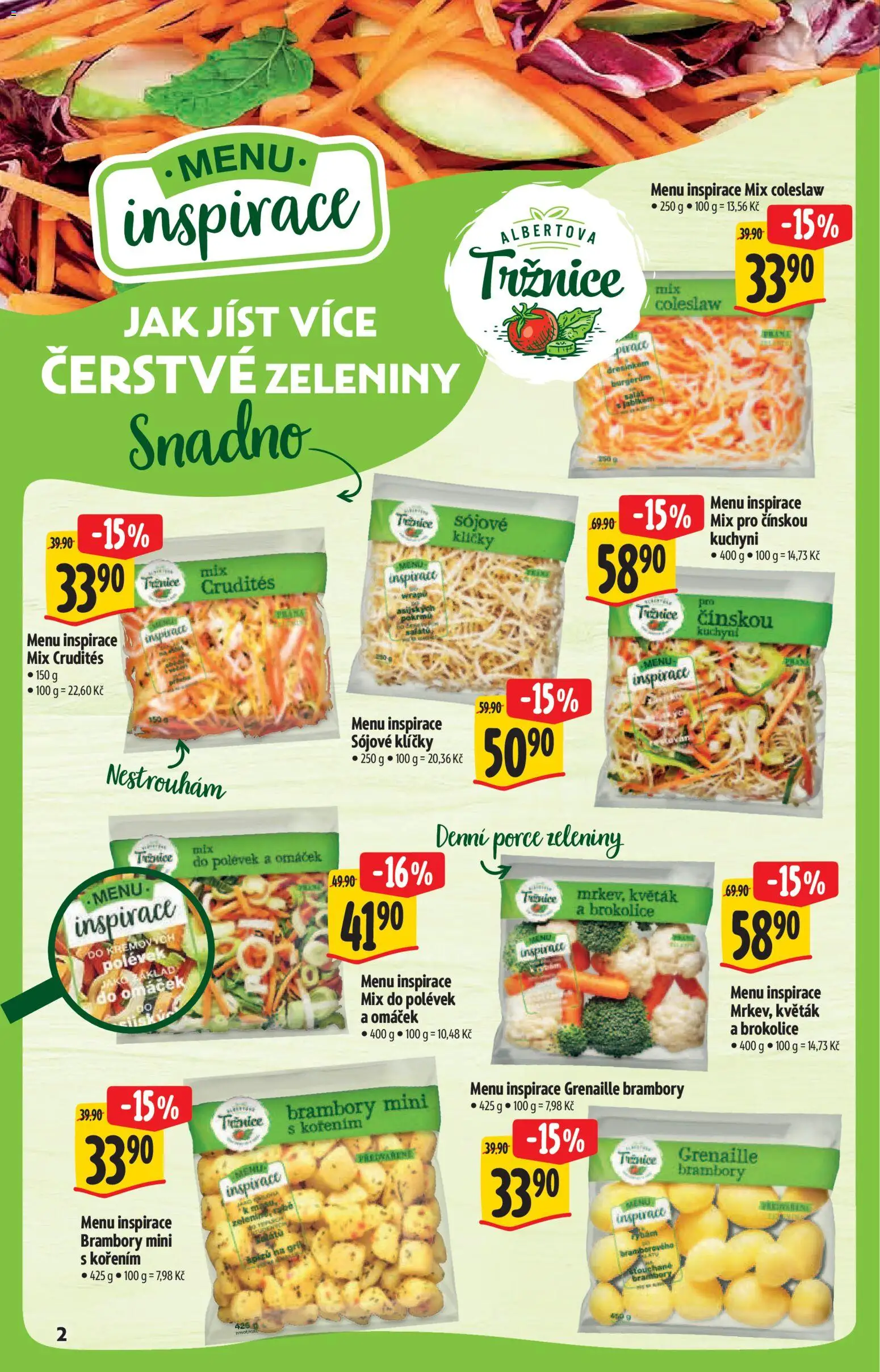 Albert katalog - Supermarket - Bio od 13.05.2026 | Strana: 2 | Produkty: Květák, Coleslaw, Brokolice, Brambory