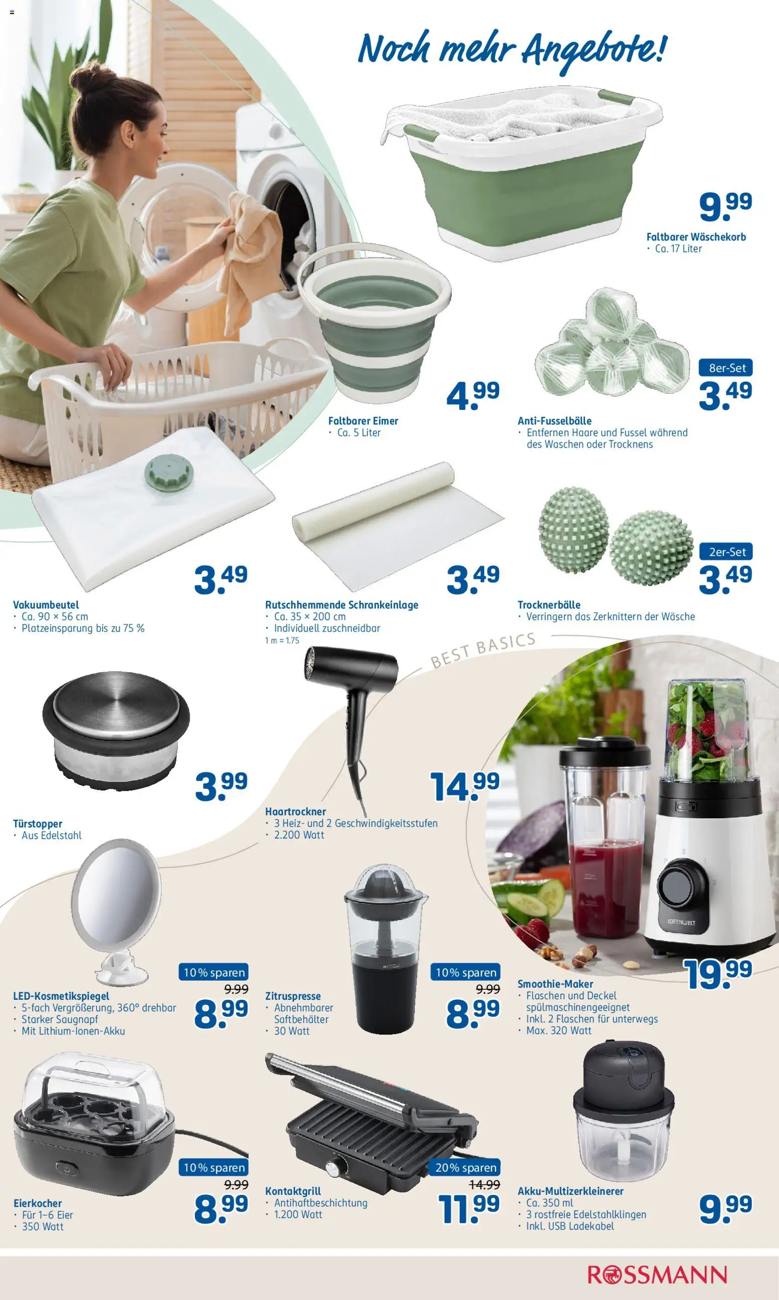 Rossmann Prospekt – gültig ab 10.08.2026 | Seite: 4 | Produkte: USB, Haartrockner, Ladekabel, Eierkocher