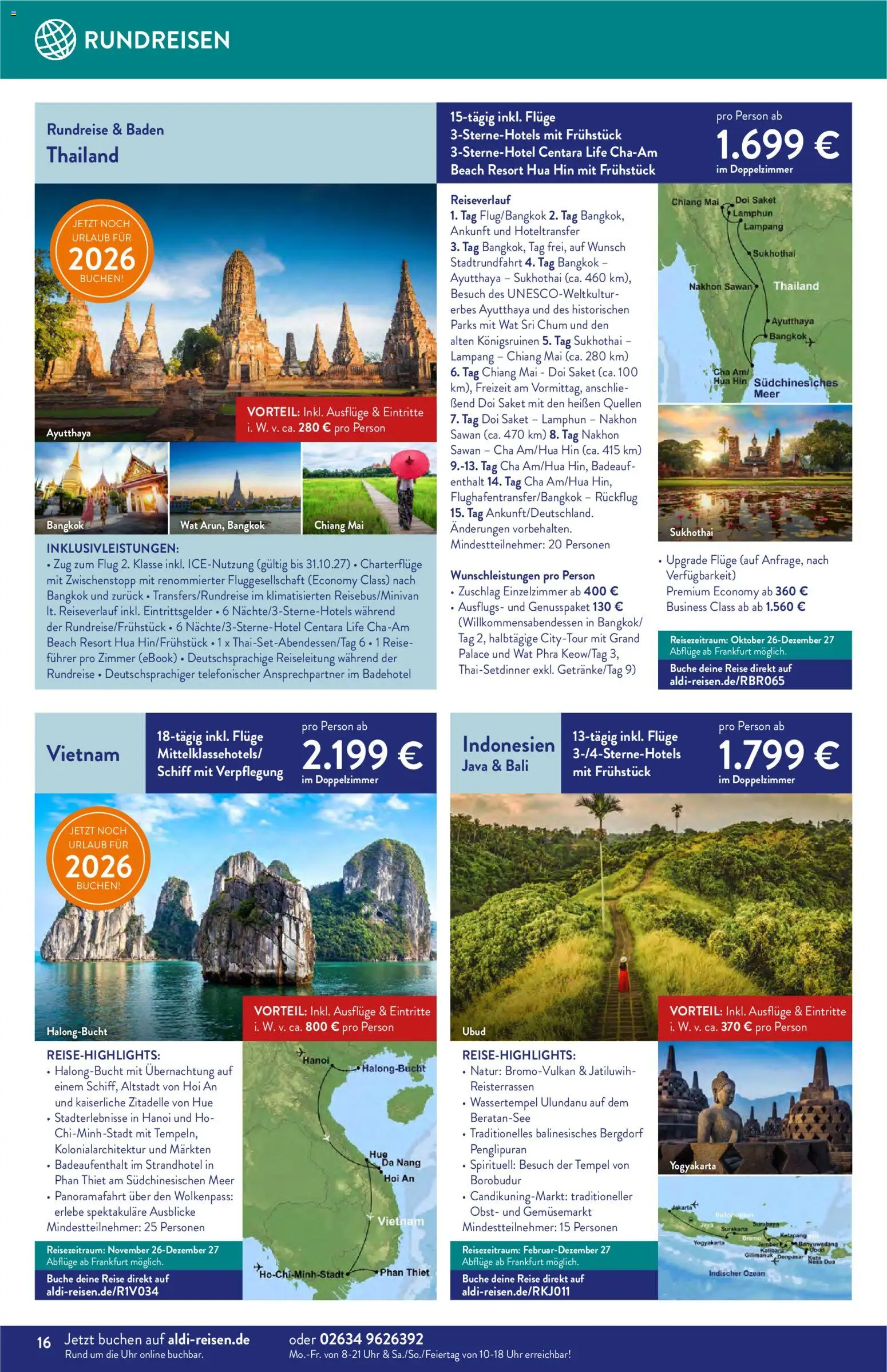 Aldi Reisen  Reisemagazin – gültig ab 01.09.2026 | Seite: 16 | Produkte: Obst, Uhr