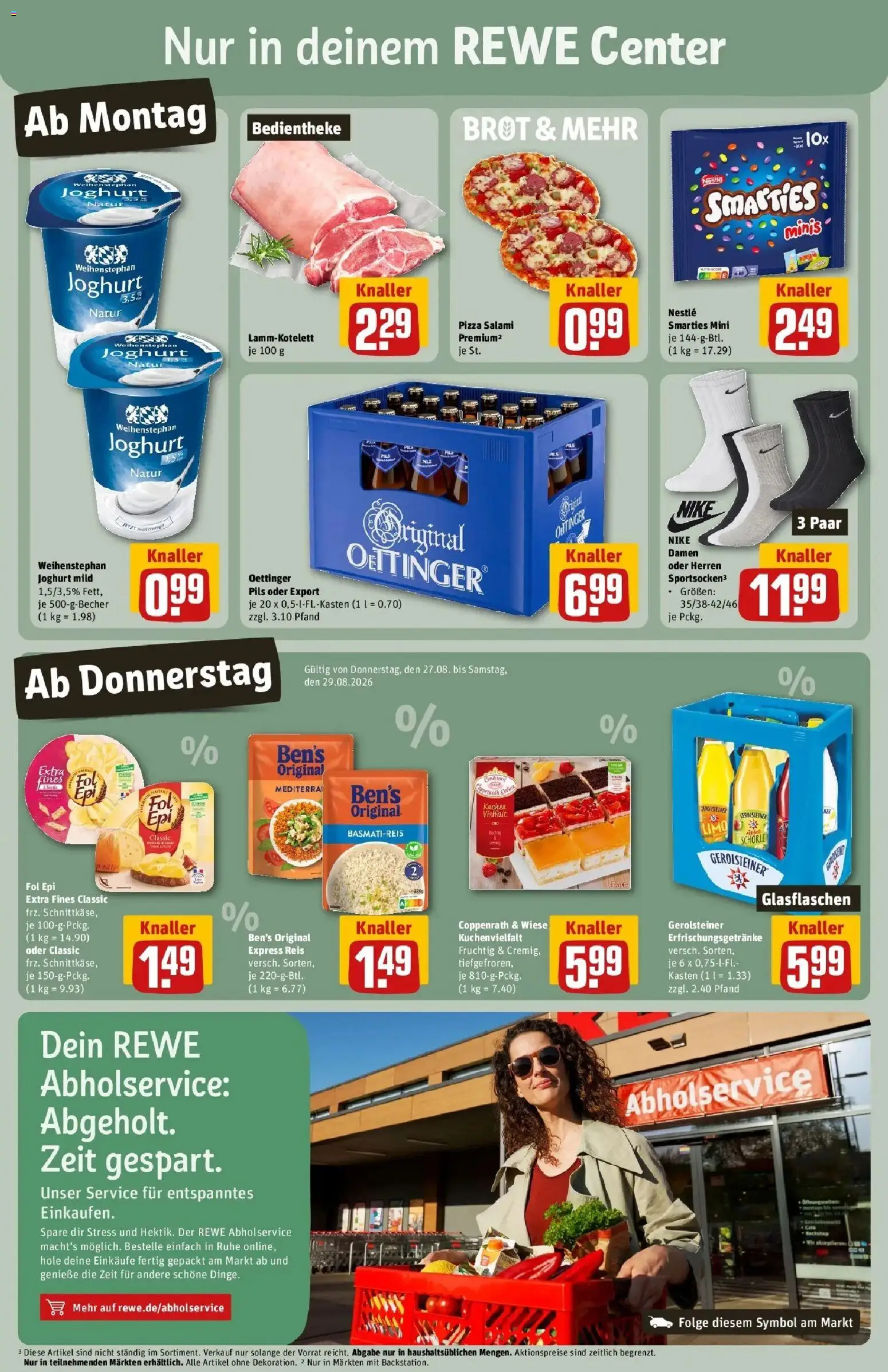REWE Prospekt ab 24.08.2026 zum Blättern » Angebote | Seite: 3 | Produkte: Joghurt, Brot, Salami, Kuchen