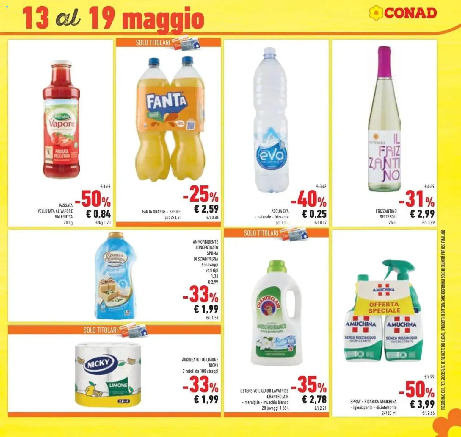 Volantino Conad del 05.05.2026 | Pagina: 47 | Prodotti: Acqua, Limone, Lavatrice, Fanta