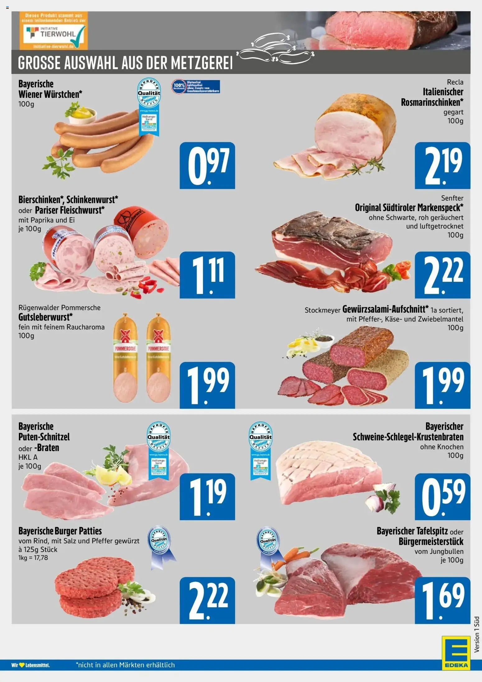Edeka Prospekt Lenggries (ab 21.09.2026) » Angebote Online | Seite: 4 | Produkte: Tafelspitz, Burger, Putenschnitzel, Pfeffer