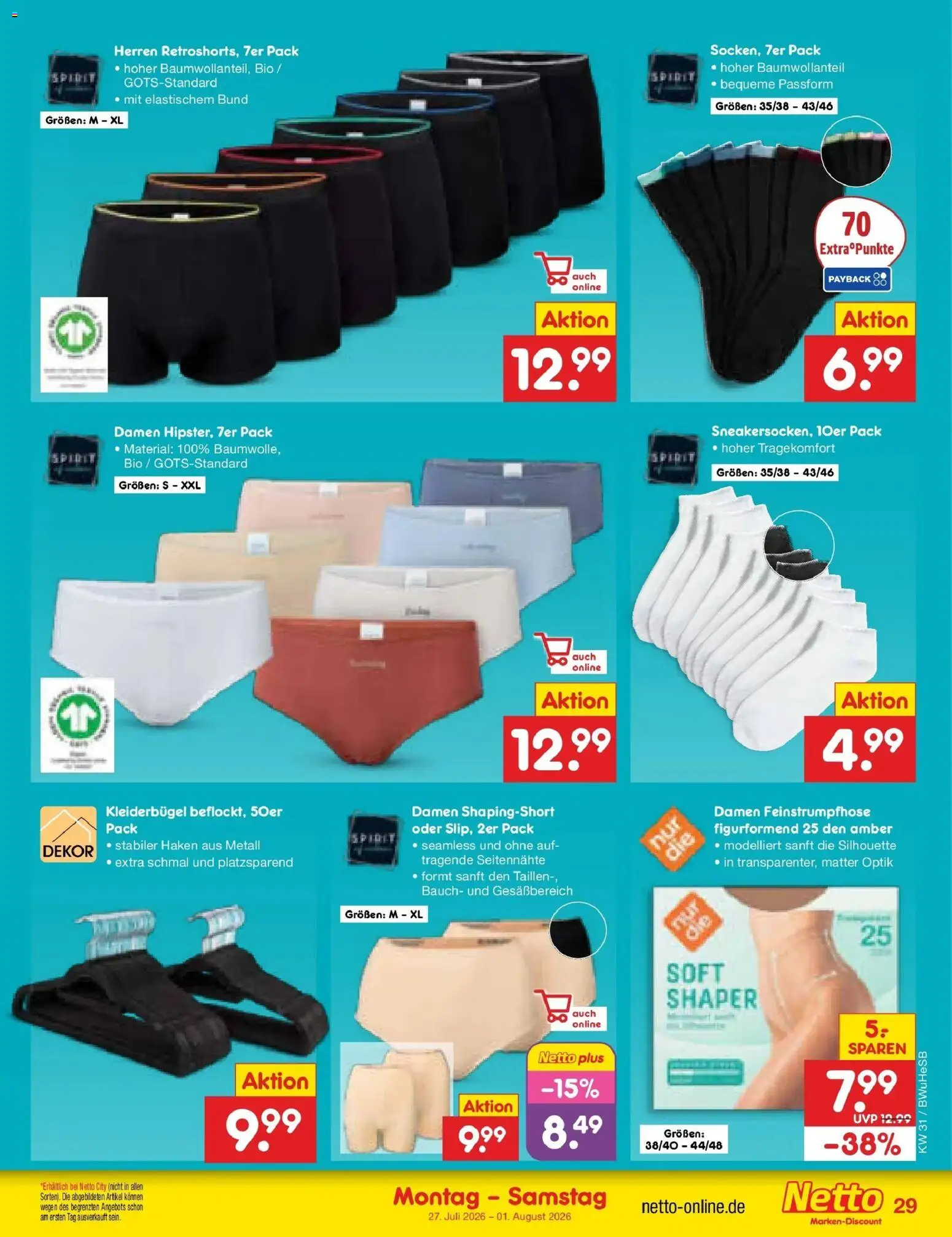 Netto Marken-Discount Prospekt Bielefeld – gültig ab 27.07.2026 | Seite: 44 | Produkte: Kleiderbügel