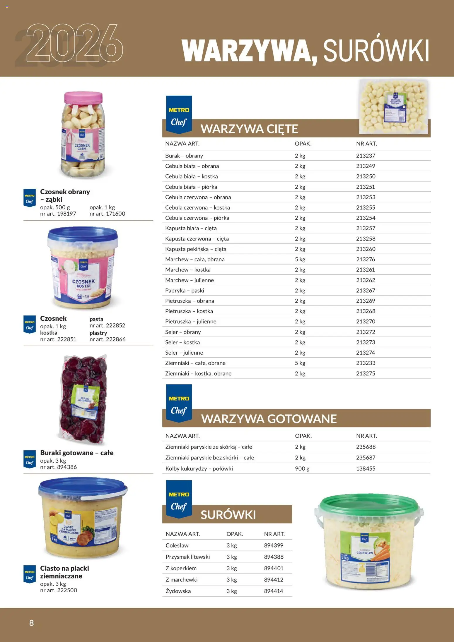 Makro gazetka - Produktów marek własnych dla profesjonalnej Gastronomii od 01.03.2026 | Strona: 8 | Produkty: Burak, Papryka, Buraki gotowane, Ziemniaki