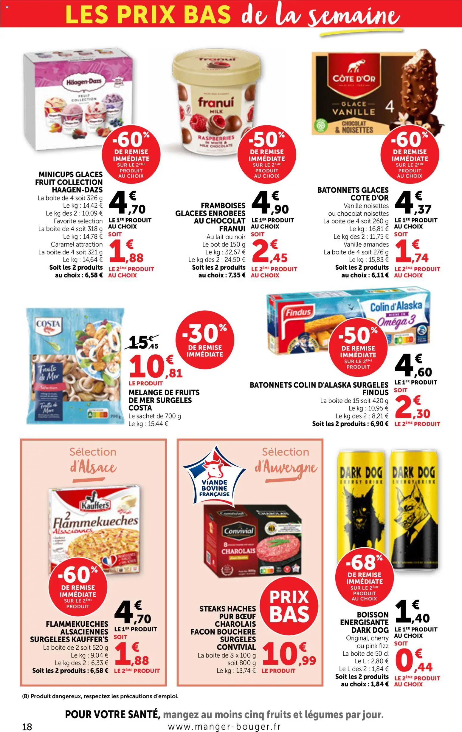{H1} | Page: 18 | Produits: Glaces, Noisettes, Lait, Amandes