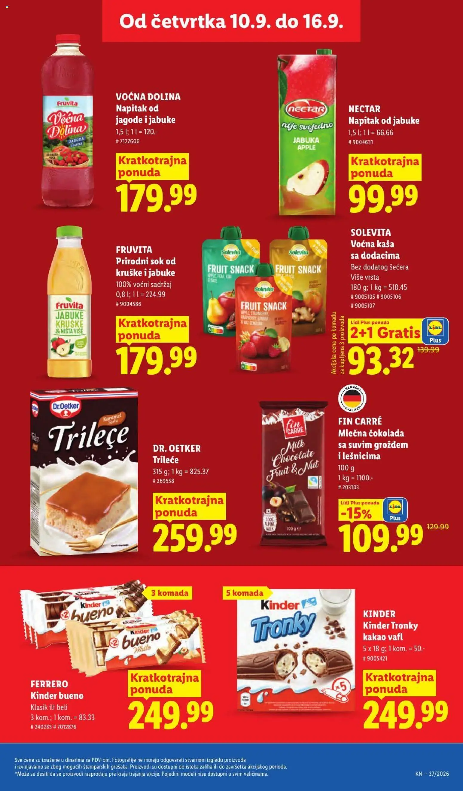 Lidl katalog - važi od 10.09.2026 | Strana: 35 | Proizvode: Kakao, Kaša, Jagoda, Mlečna čokolada