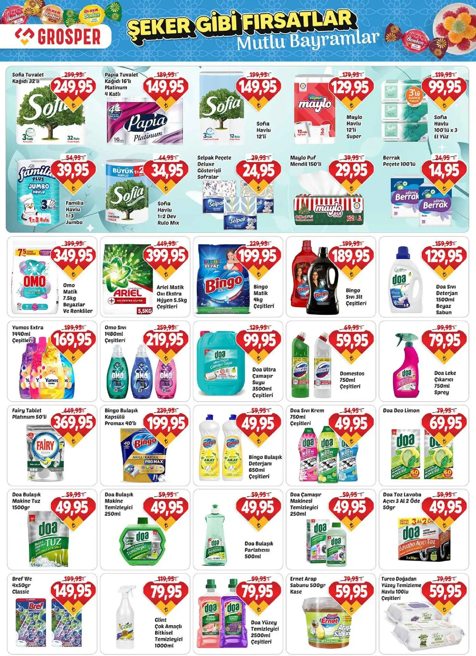 Grosper Katalog - 13.03.2026 tarihinden itibaren geçerlidir | Sayfa: 15 | Ürünler: Tuvalet, Sabun, Lavabo açıcı, Tablet