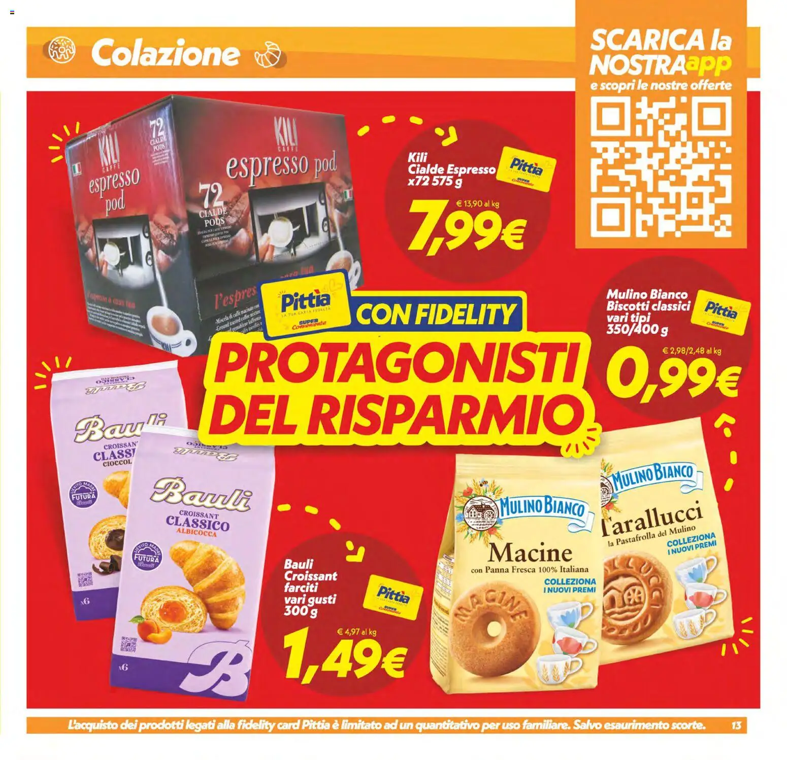 Volantino SuperConveniente del 28.04.2026 | Pagina: 13 | Prodotti: Caffè, Panna, Biscotti, Croissant