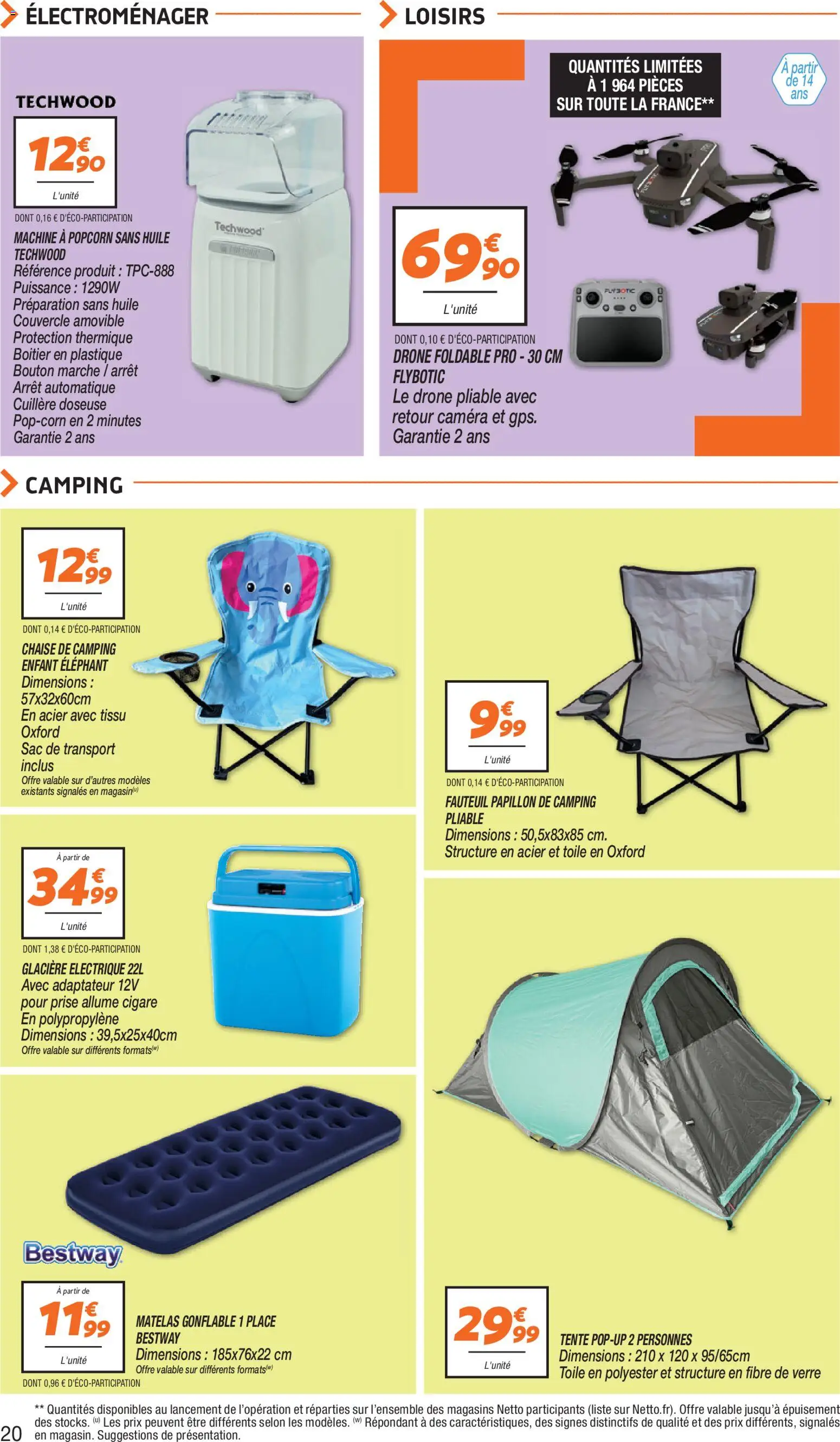{H1} | Page: 20 | Produits: Glacière électrique, Chaise, Caméra, Chaise de camping