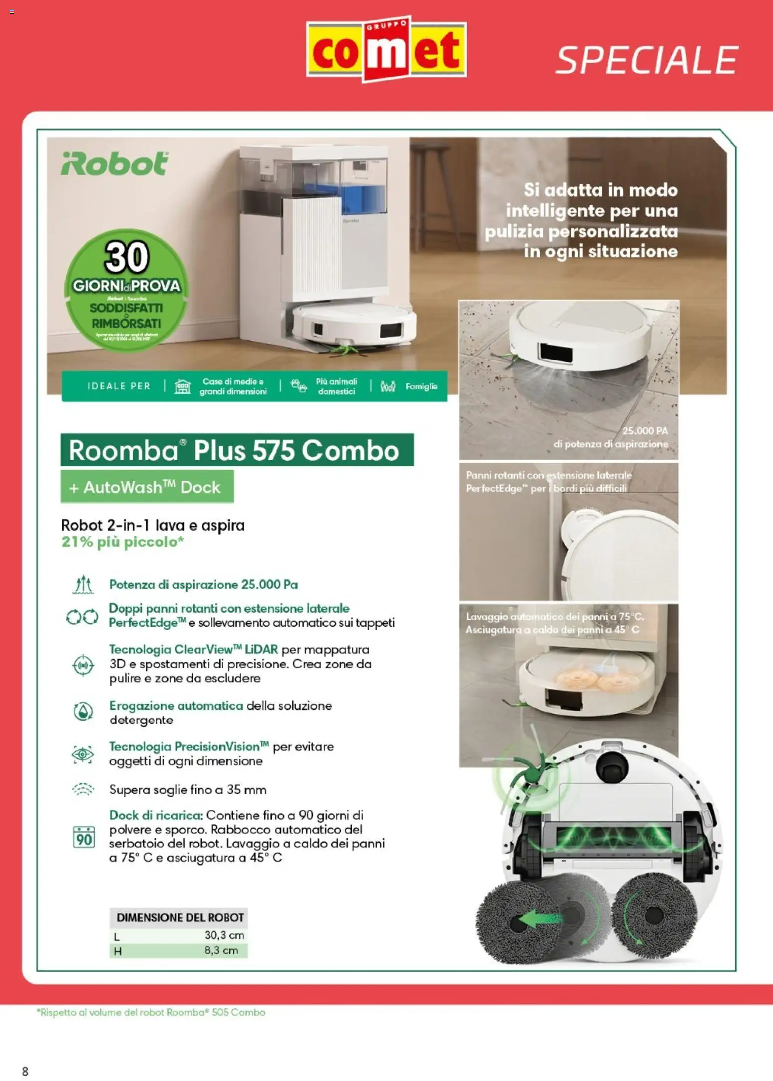 Volantino Comet del 16/10/2026 | Pagina: 8 | Prodotti: Detergente, Panni, Robot