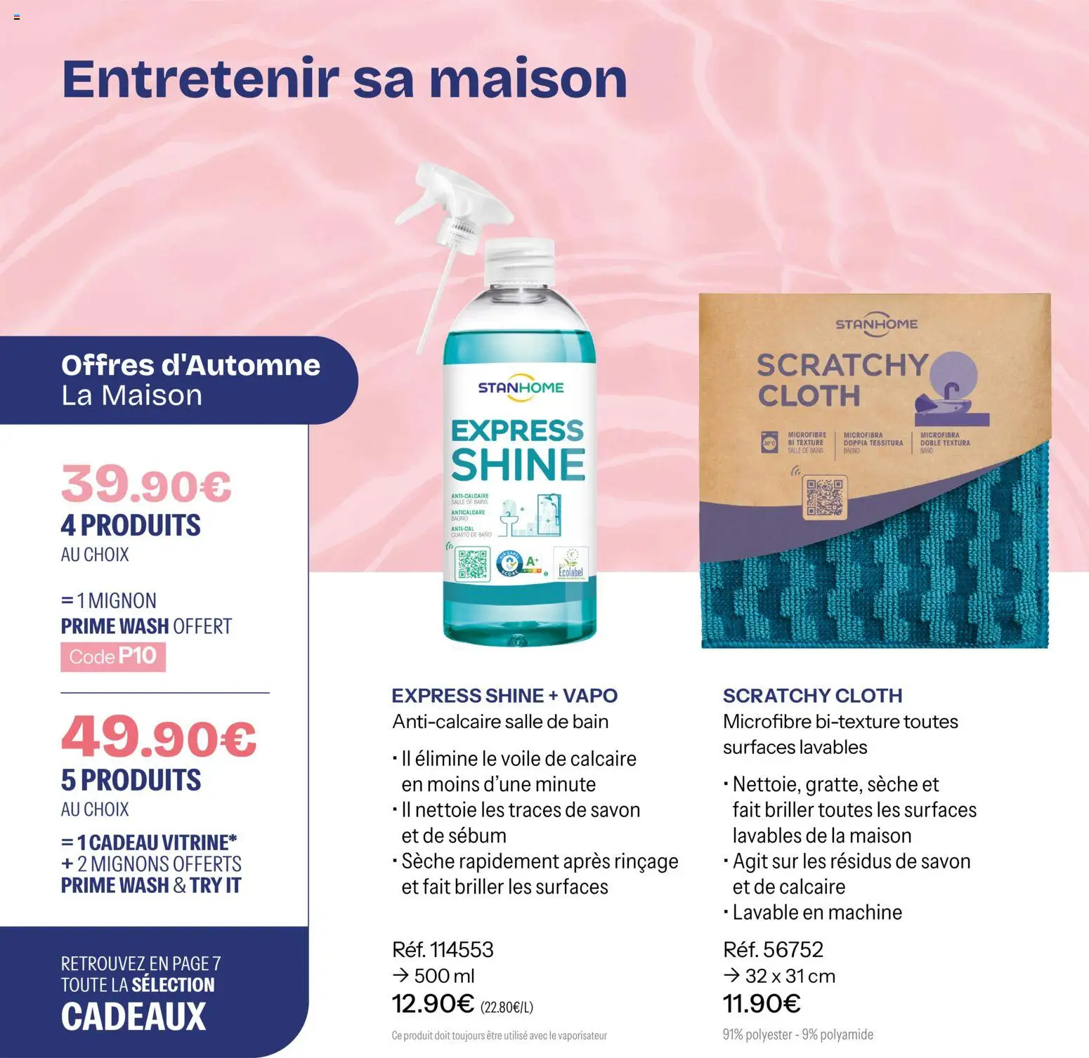 {H1} | Page: 10 | Produits: Savon, Vaporisateur