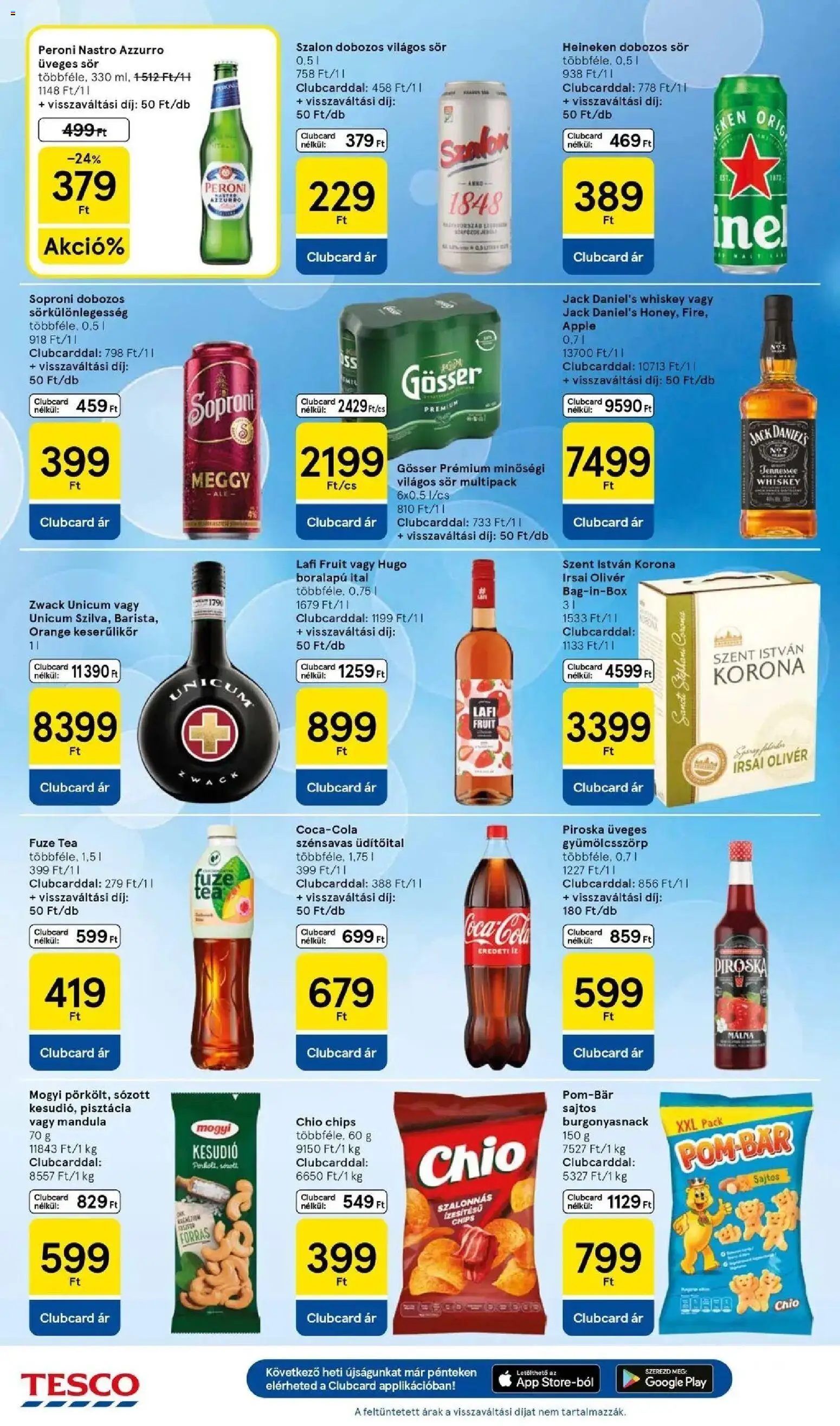 Tesco akciós ujság - amely érvényes a következő dátumtól: 2026.08.13. | Oldal: 6 | Termékek: Kesudió, Unicum, Pisztácia, Gösser