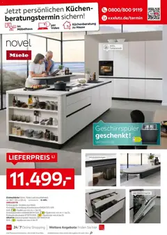 XXXLutz Nr. 1 bei Küchen ab 04.07.2026 gültig | Seite: 12 | Produkte: Miele, Siemens, Kuchen, Video
