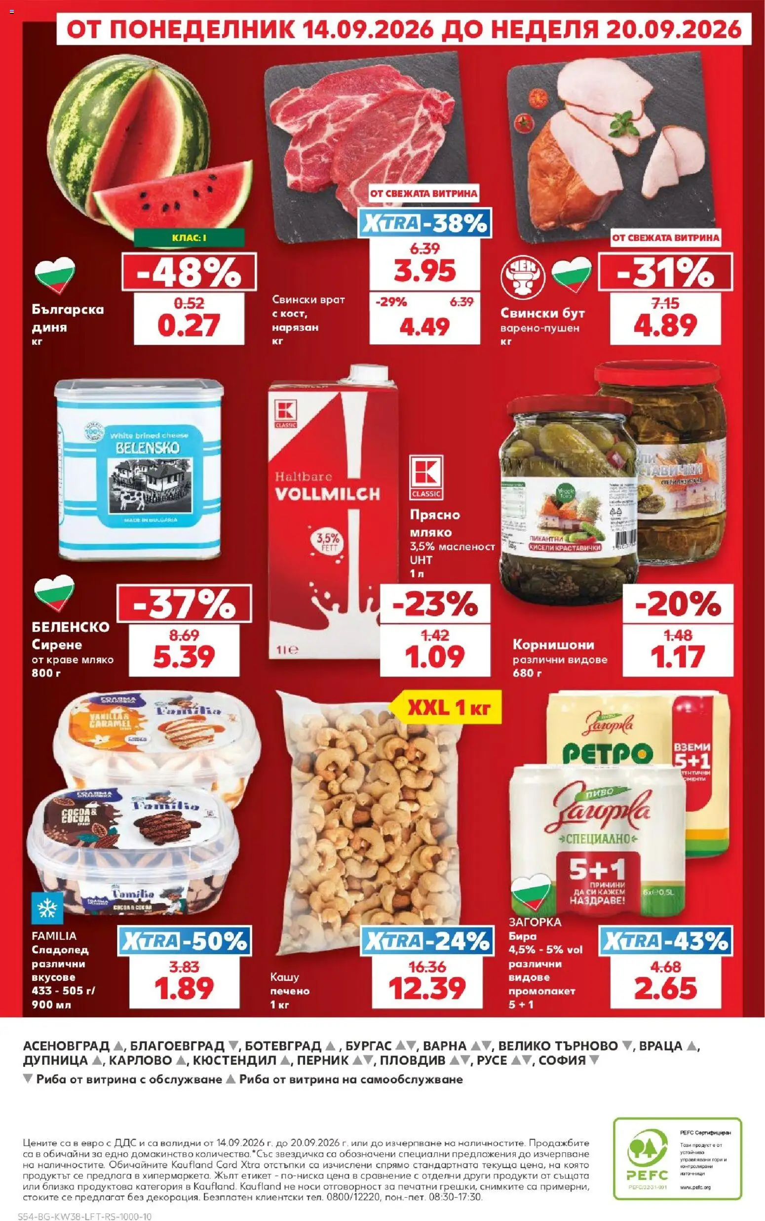 {H1} | Страница: 54 | Продукти: Кисели краставички, Риба, Сладолед, Свински бут