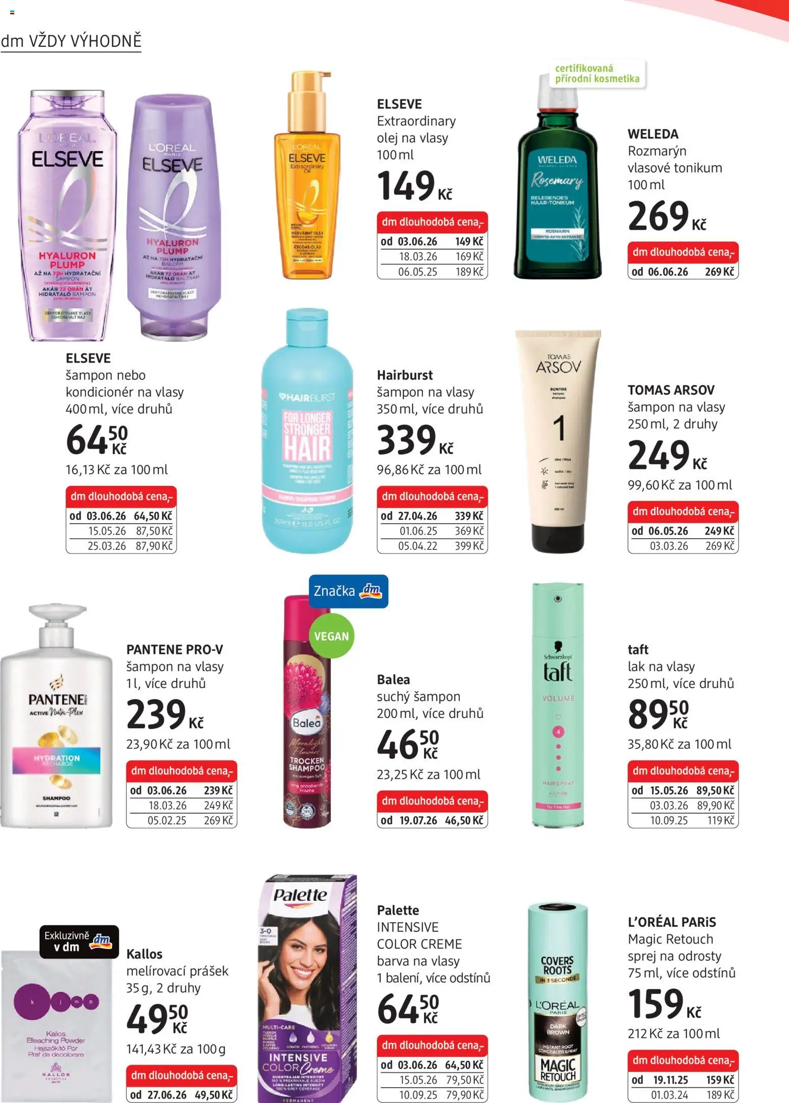 dm drogerie leták od 03.09.2026 | Strana: 12 | Produkty: Weleda, Suchý šampon, Kondicionér, Olej na vlasy