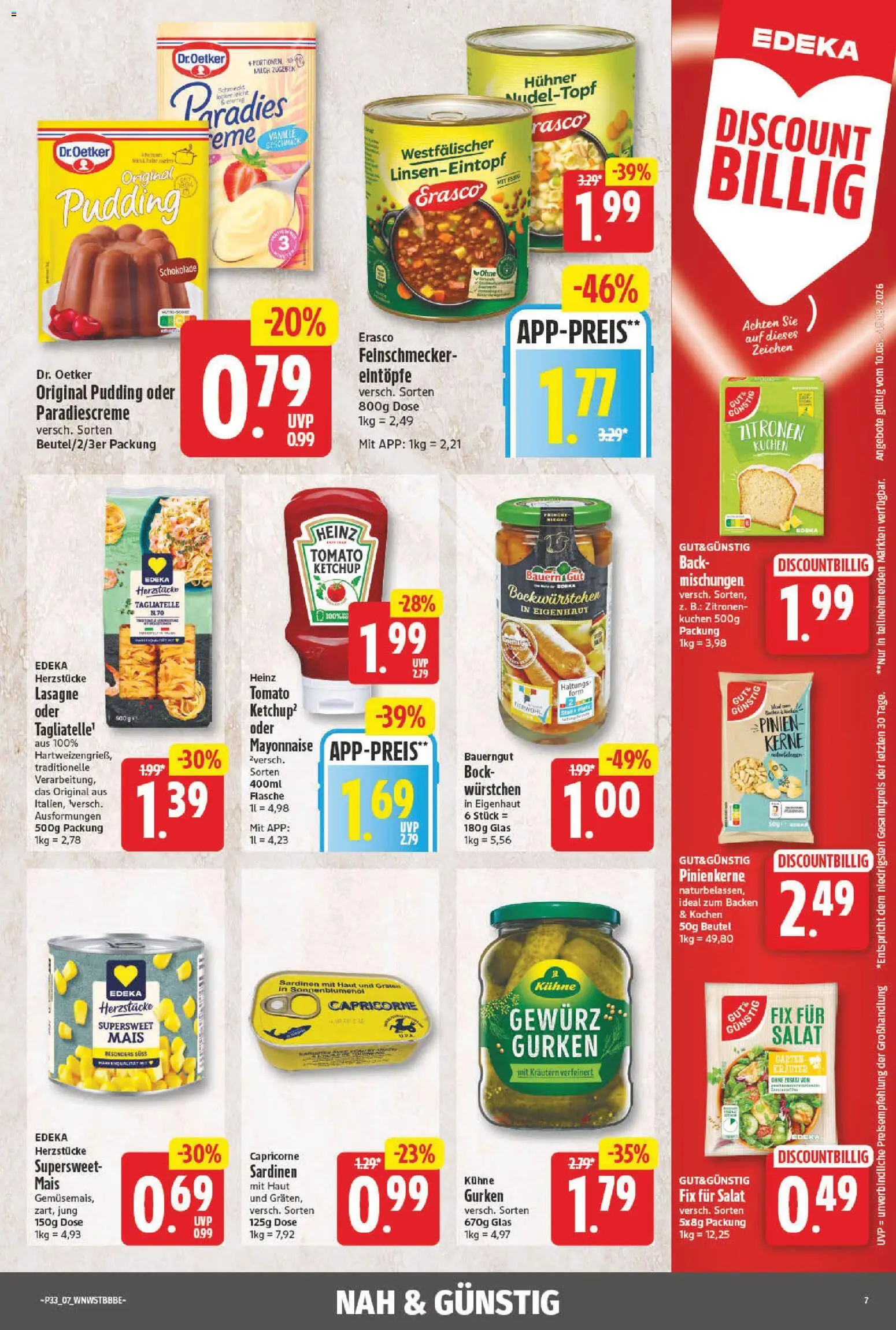 NP Discount Prospekt – gültig ab 10.08.2026 | Seite: 7 | Produkte: Mayonnaise, Ketchup, Salat, Zitronen