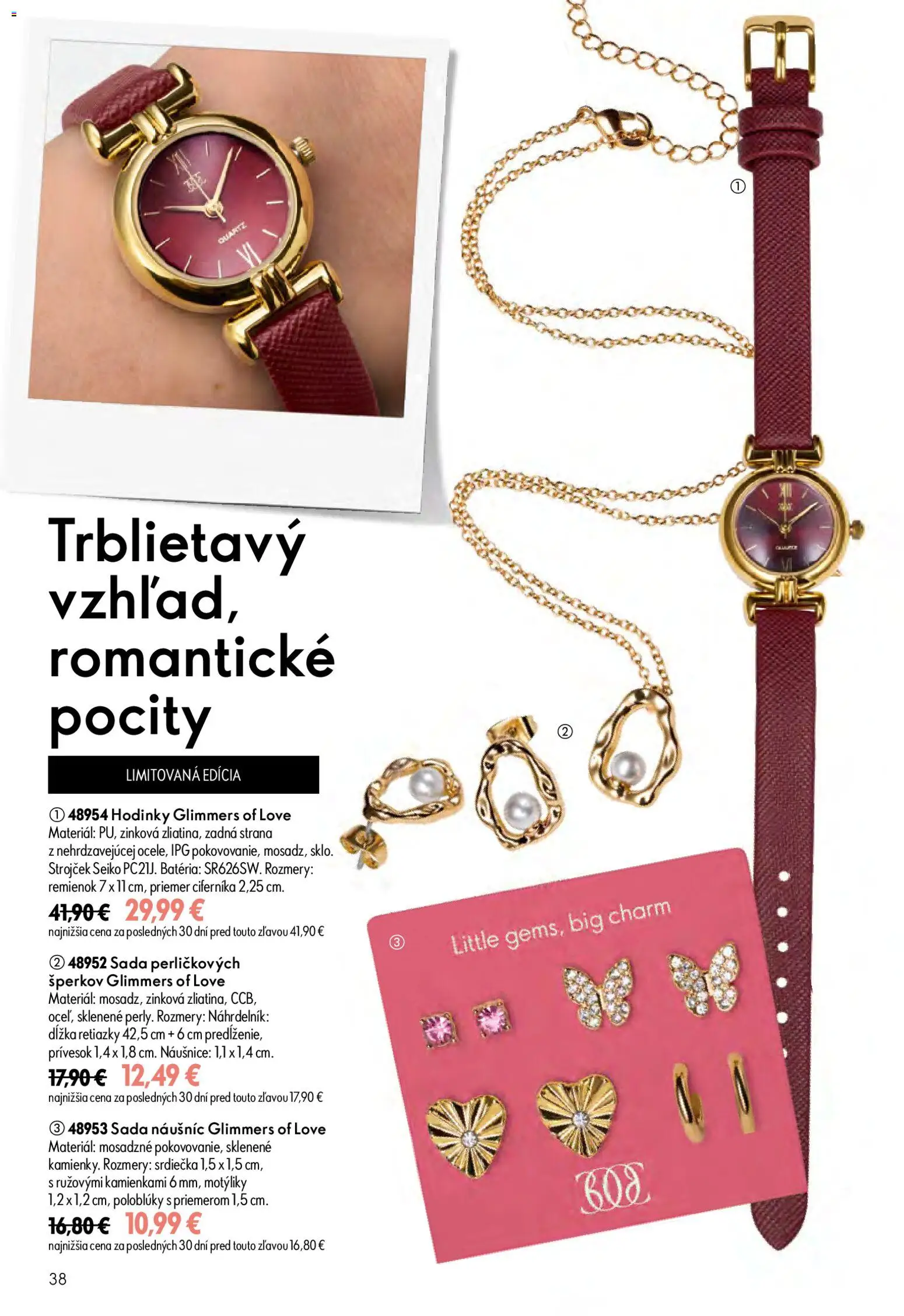 Nové Oriflame akcie – leták je platný od 17.06.2026 | Strana: 38 | Produkty: Strojček, Hodinky, Batéria